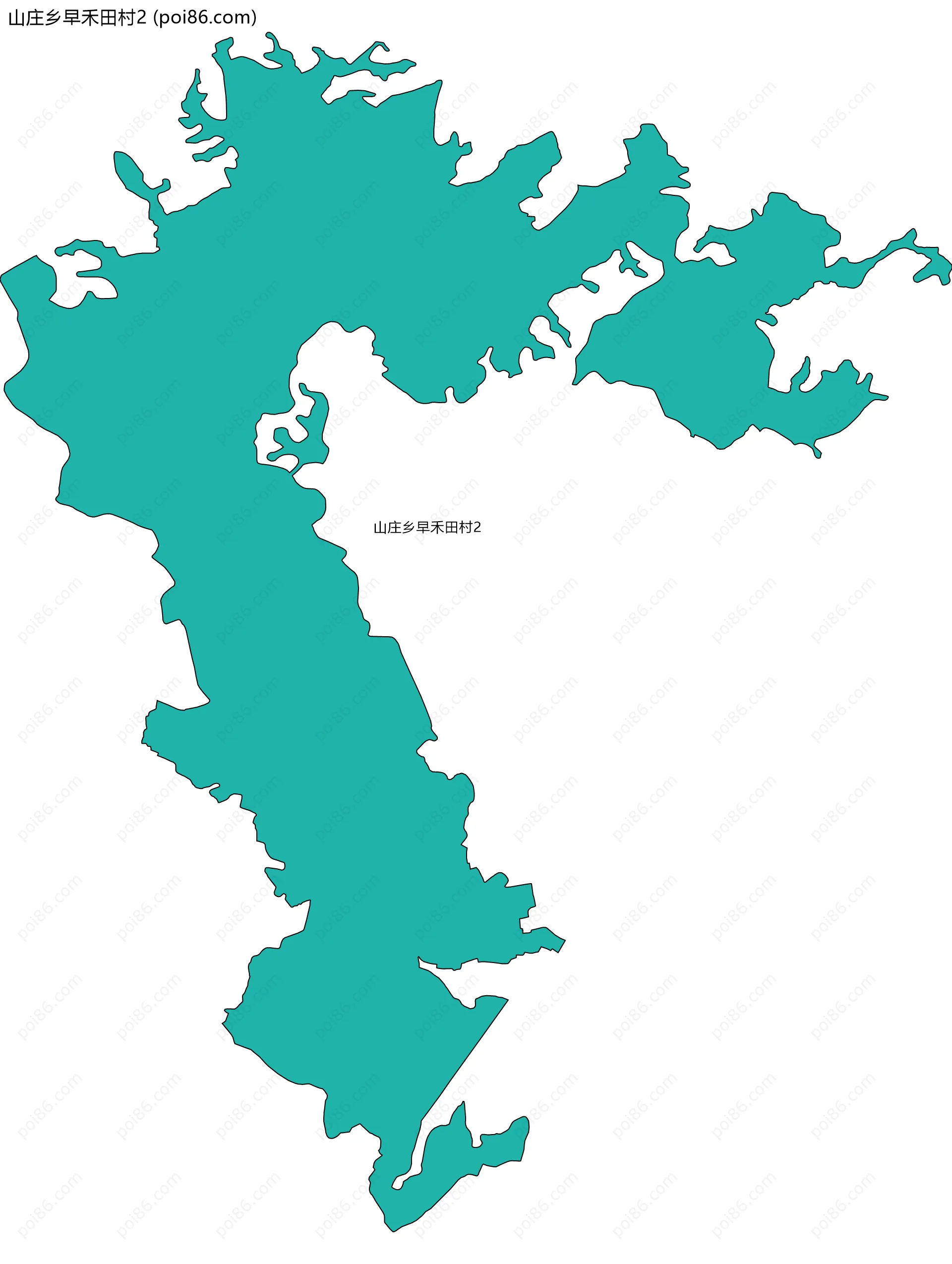 山庄乡早禾田村2边界地图