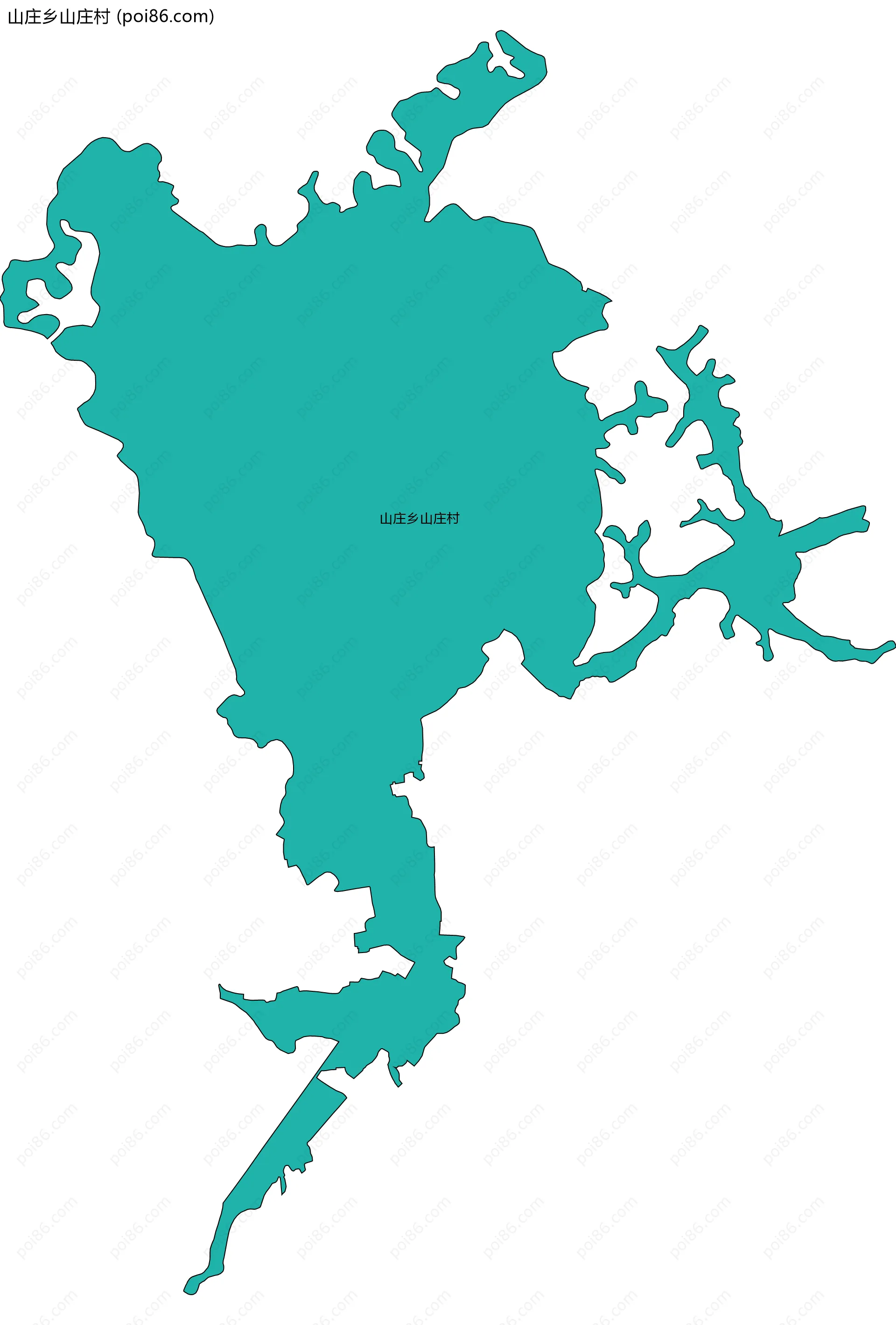 山庄乡山庄村边界地图