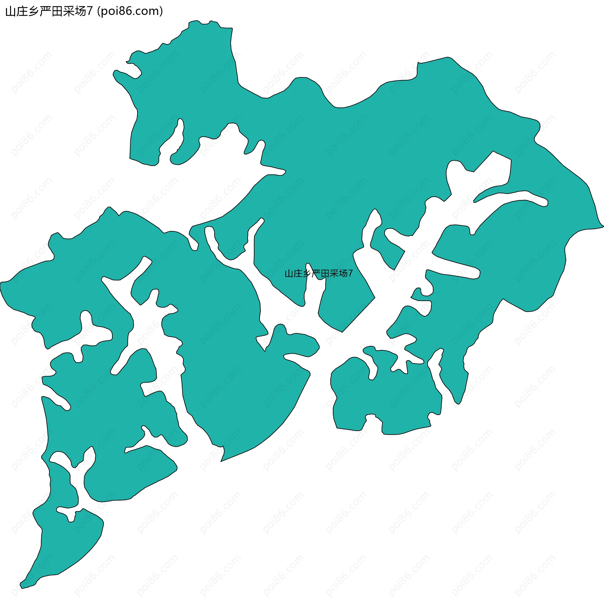 山庄乡严田采场7边界地图