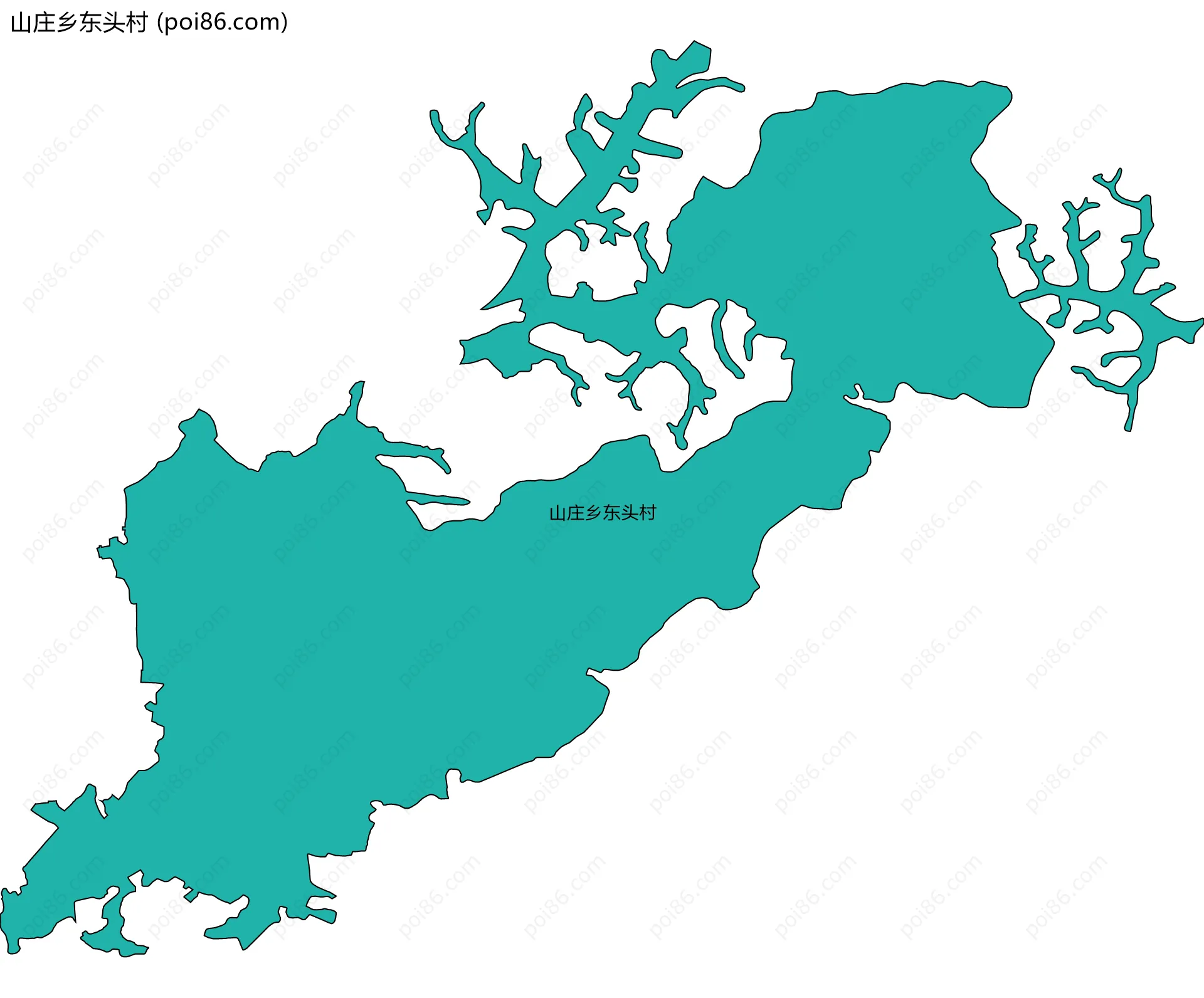 山庄乡东头村边界地图