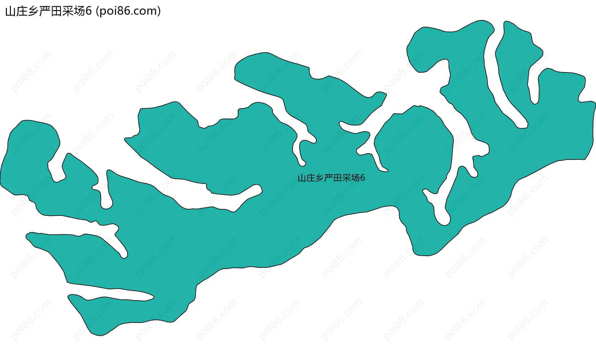 山庄乡严田采场6边界地图