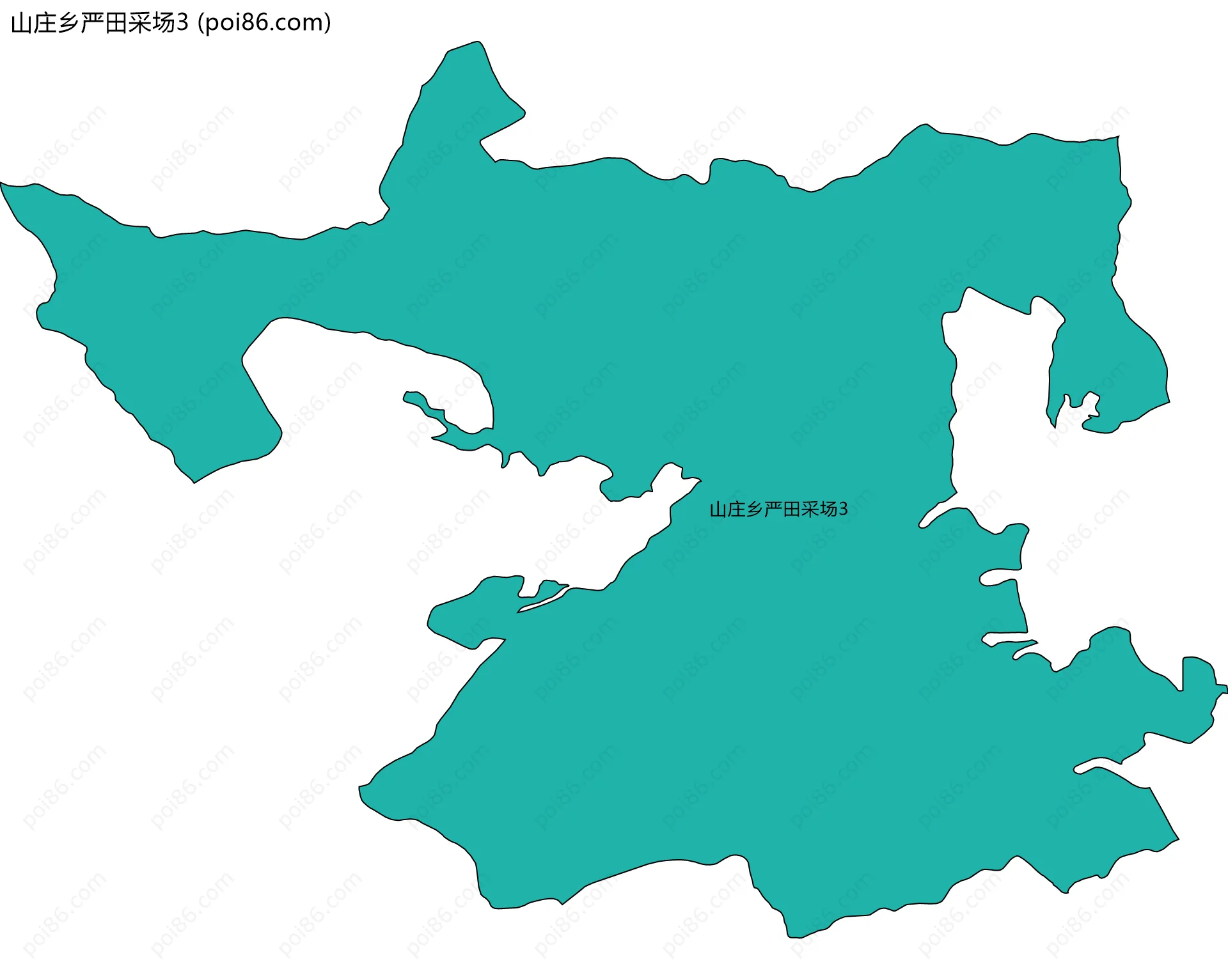 山庄乡严田采场3边界地图