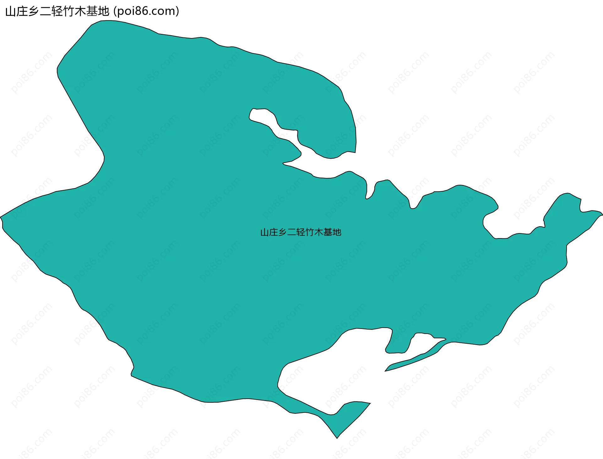 山庄乡二轻竹木基地边界地图