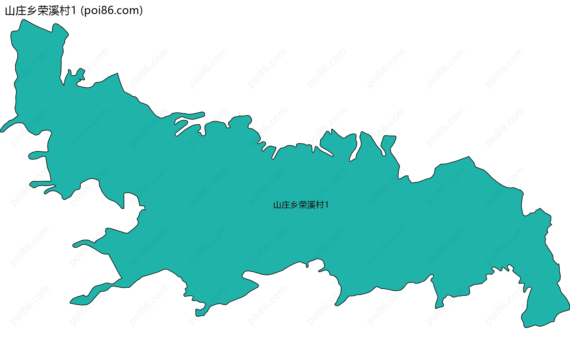 山庄乡荣溪村1边界地图