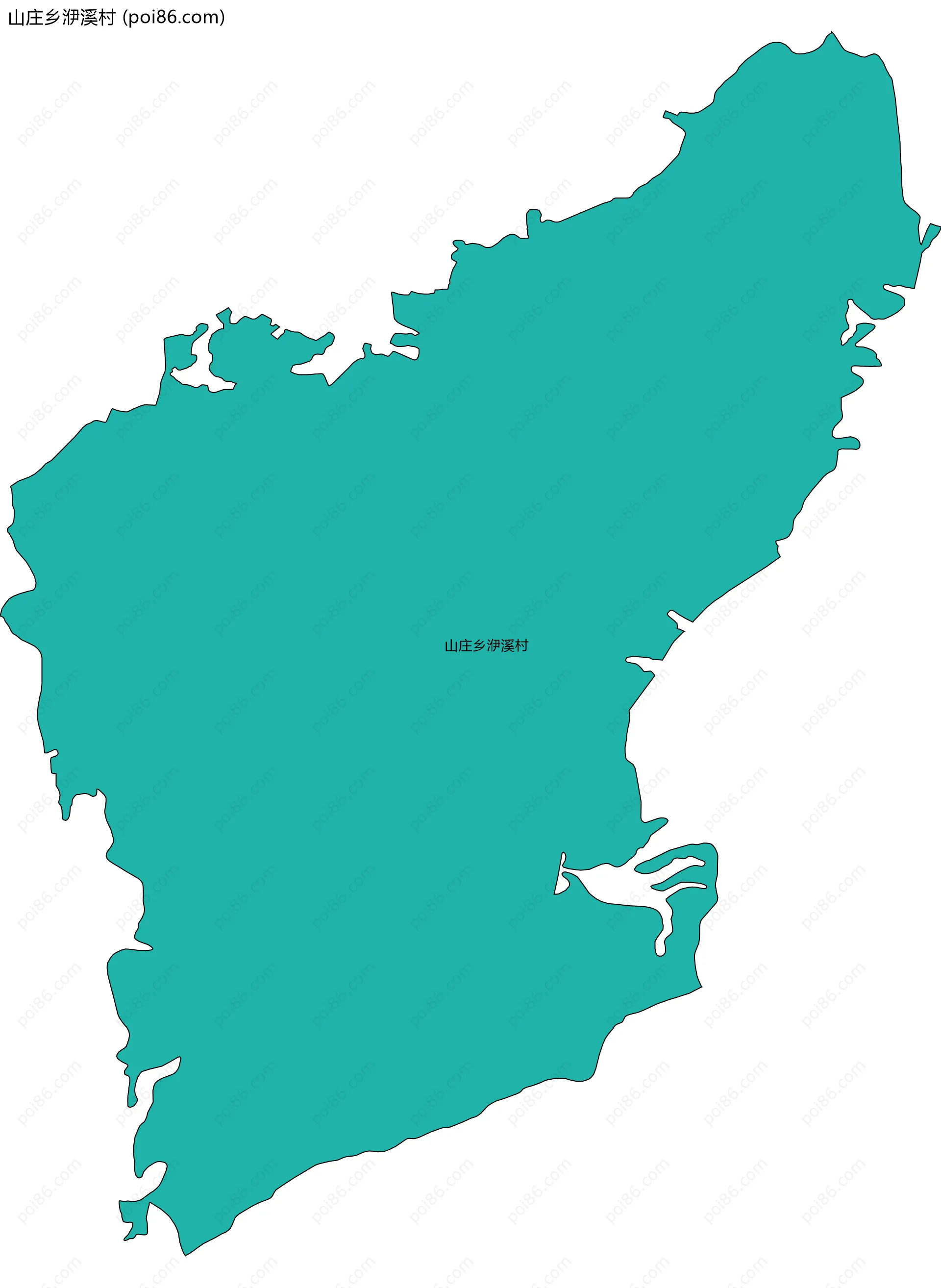 山庄乡洢溪村边界地图