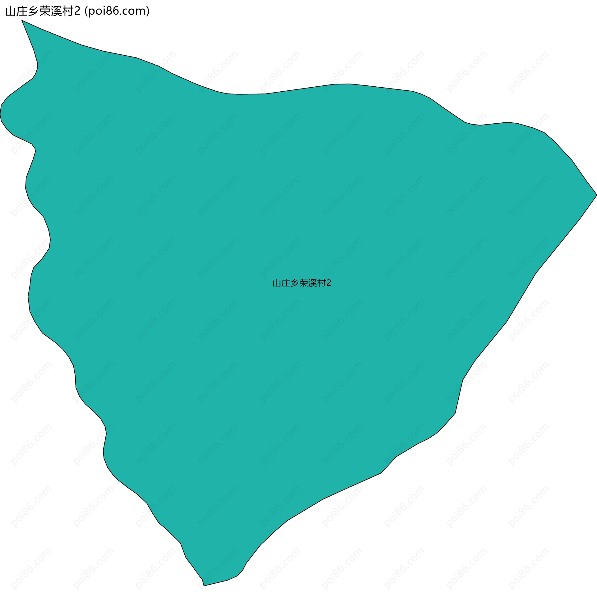山庄乡荣溪村2边界地图