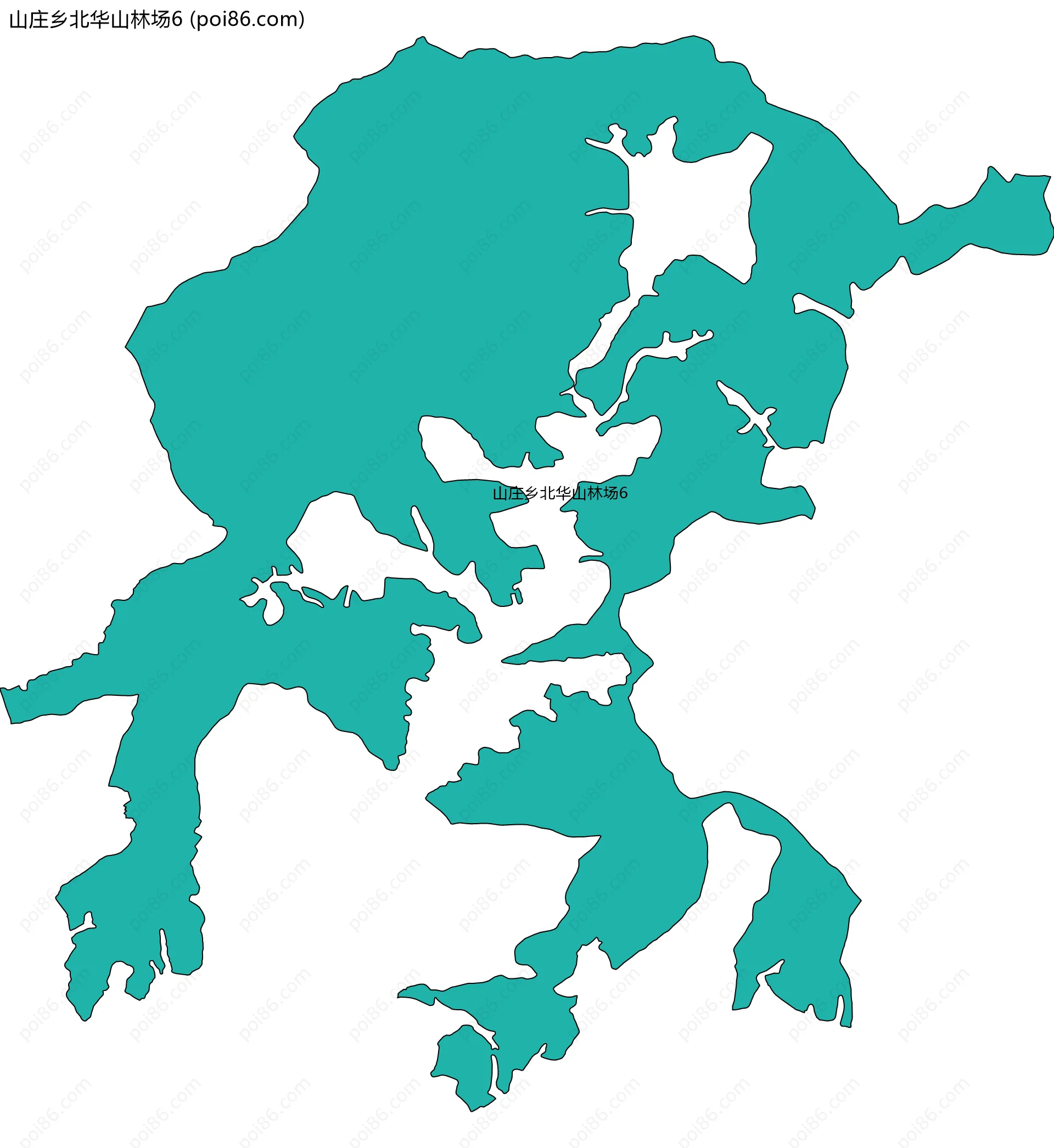 山庄乡北华山林场6边界地图