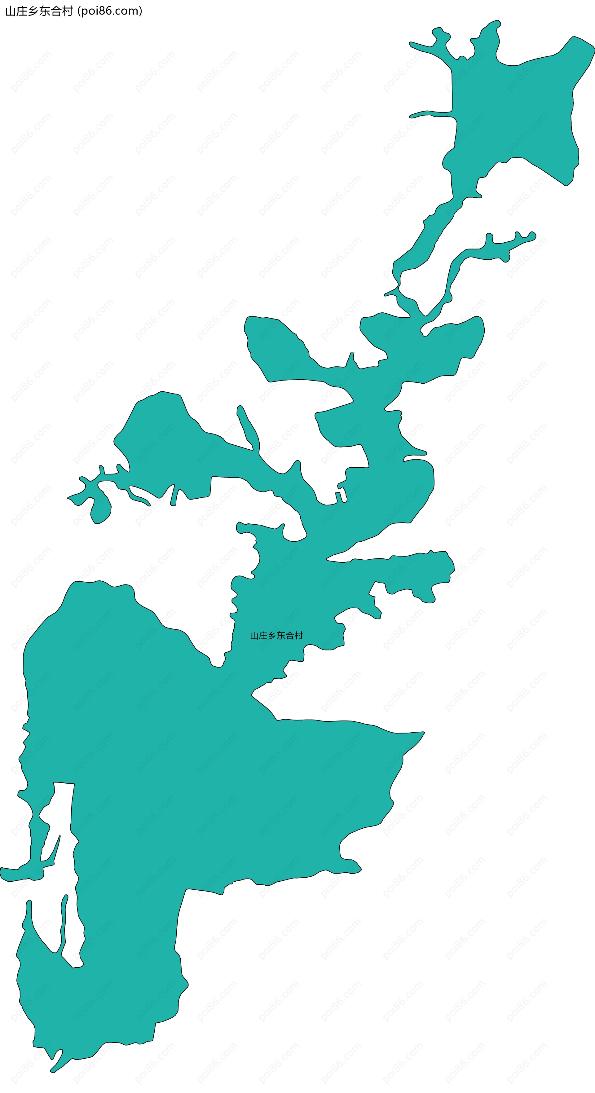 山庄乡东合村边界地图