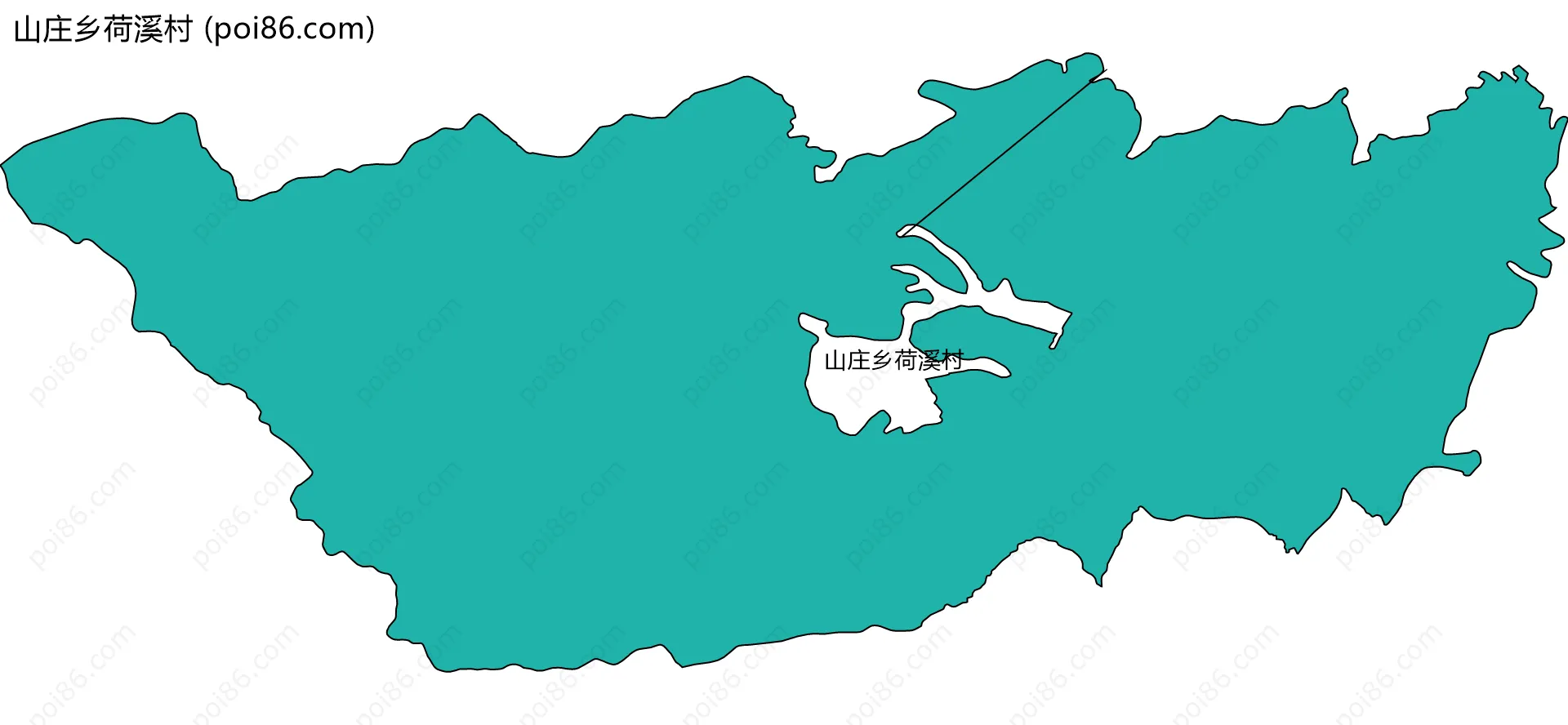 山庄乡荷溪村边界地图