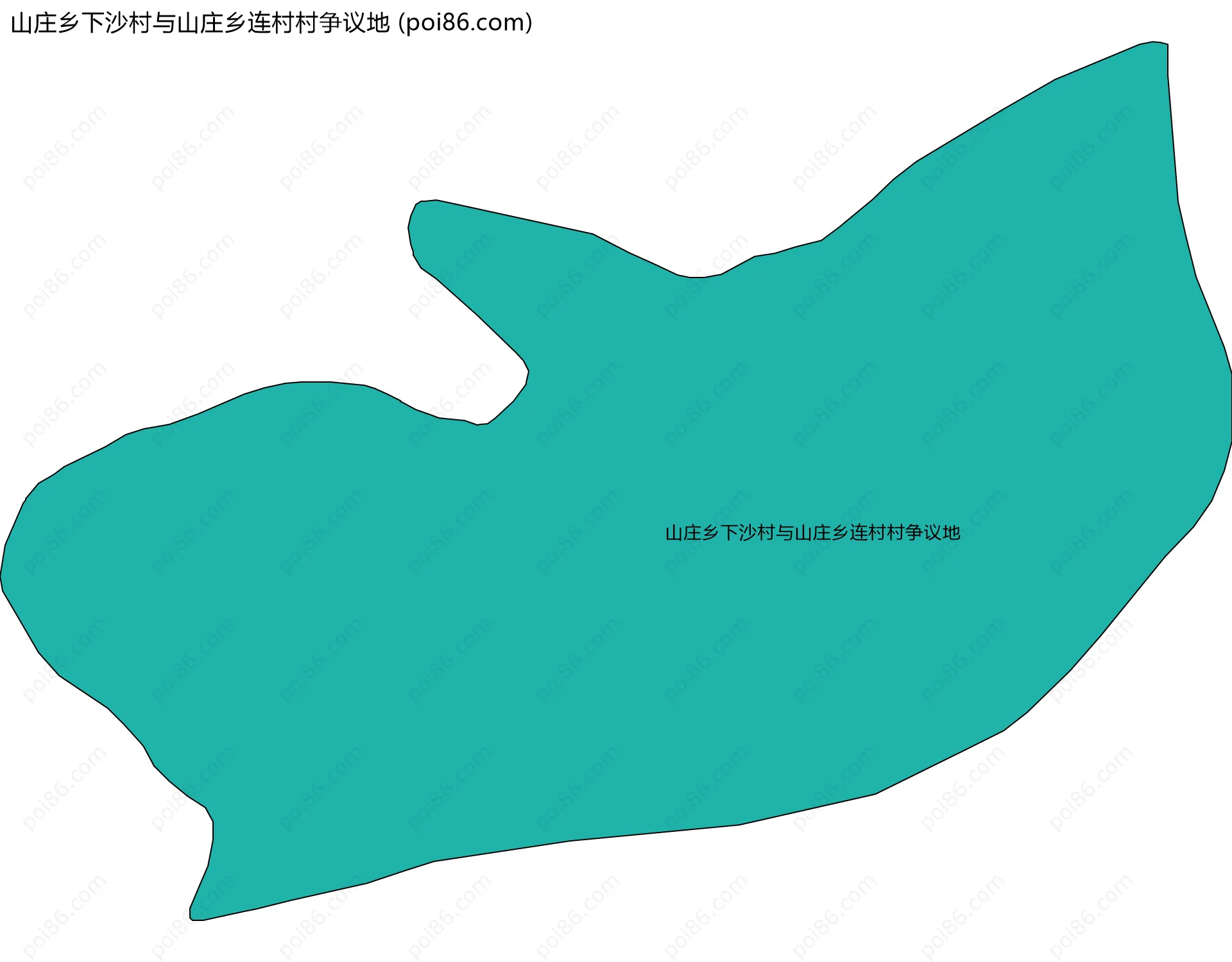 山庄乡下沙村与山庄乡连村村争议地边界地图