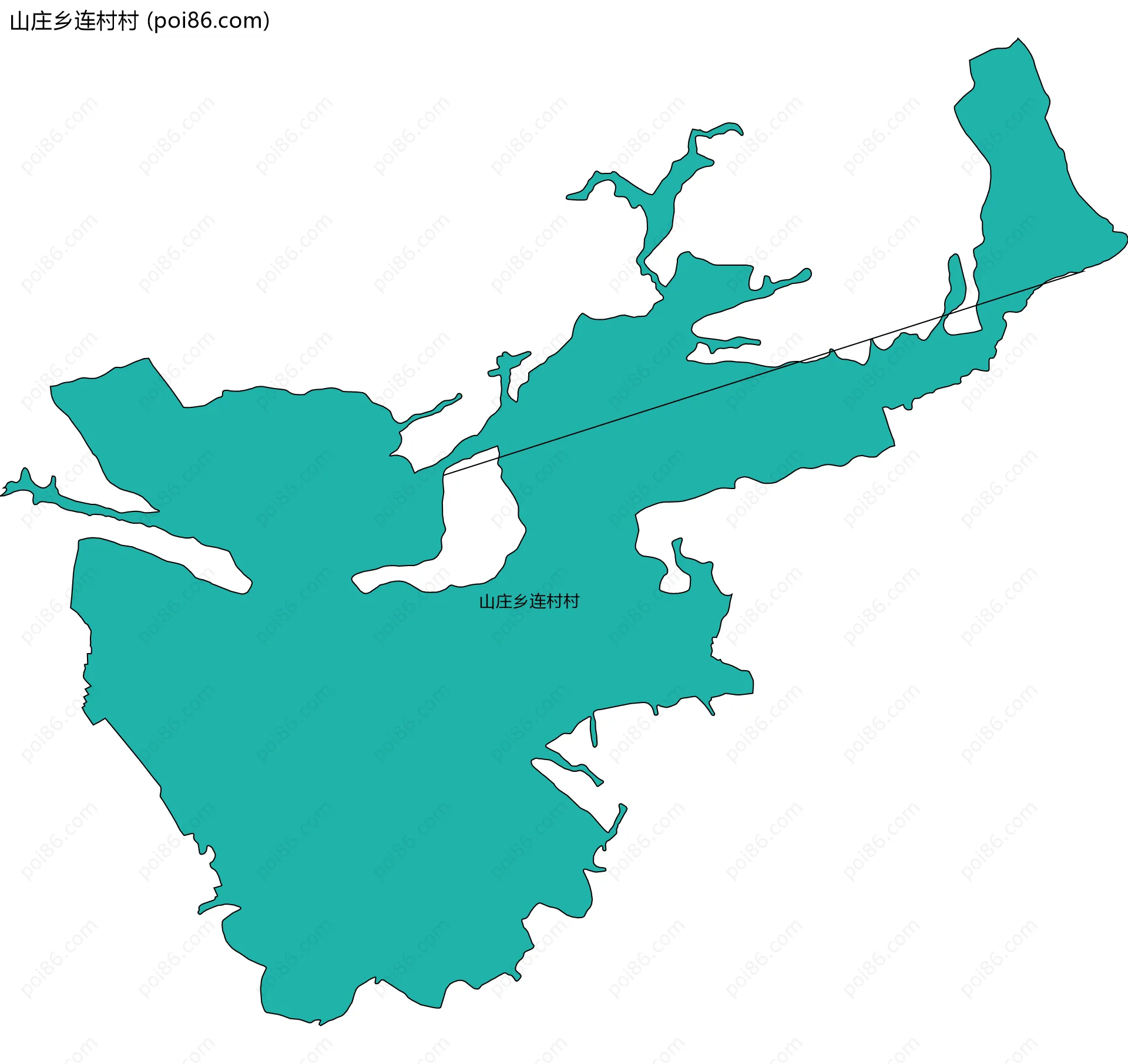 山庄乡连村村边界地图