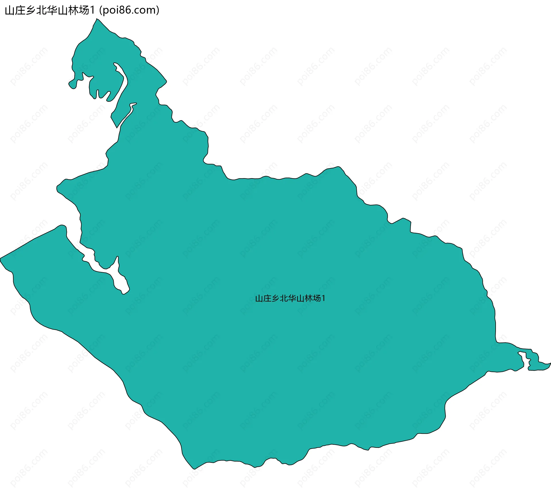 山庄乡北华山林场1边界地图