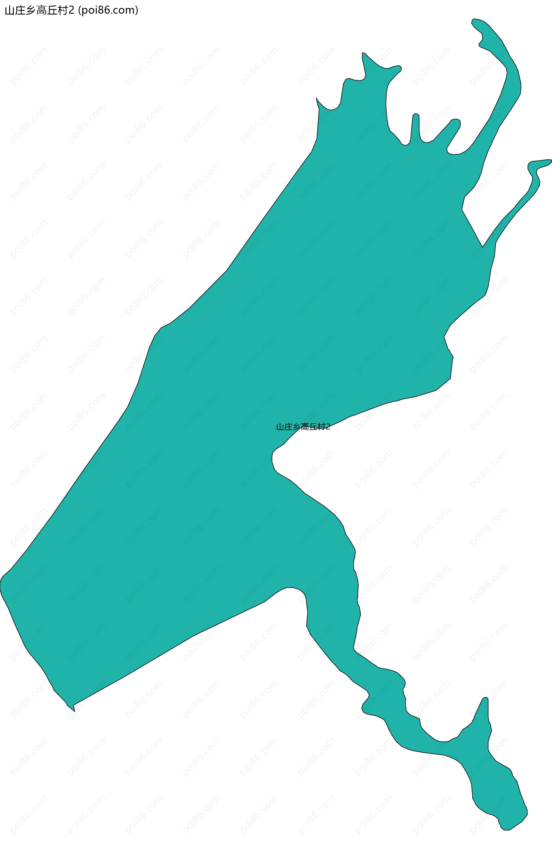 山庄乡高丘村2边界地图