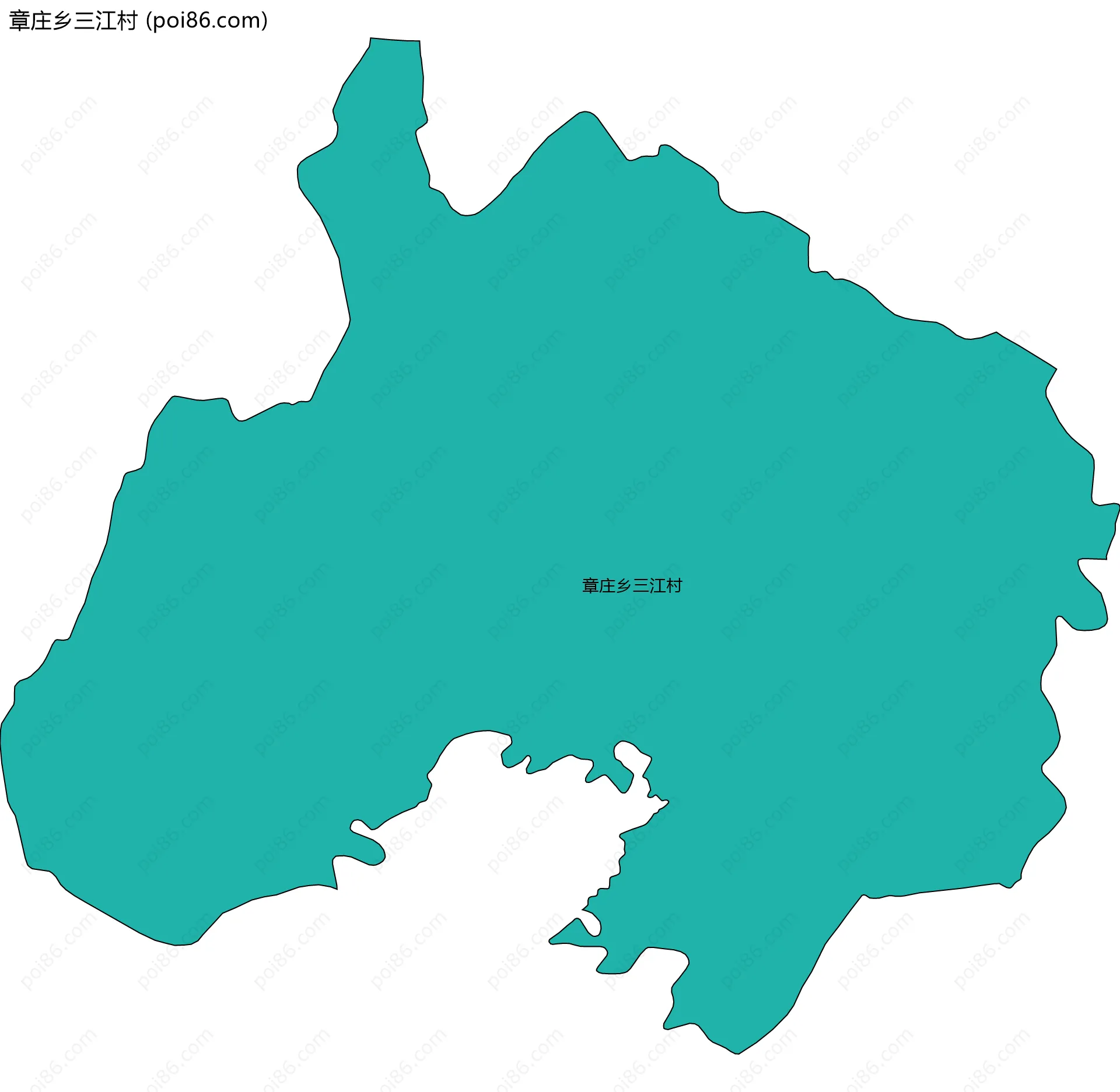 章庄乡三江村边界地图