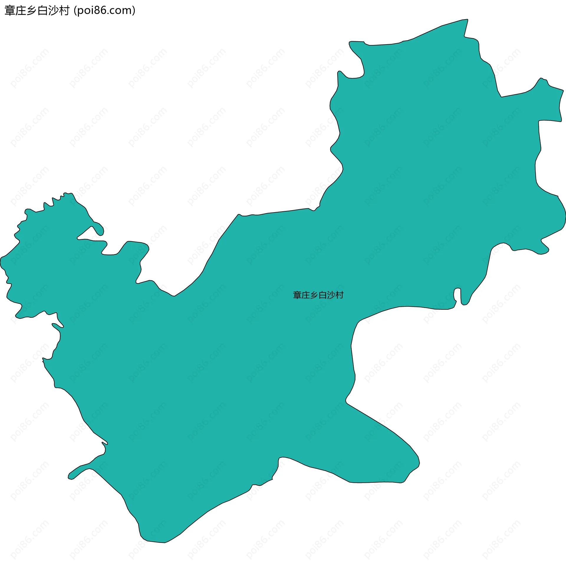 章庄乡白沙村边界地图