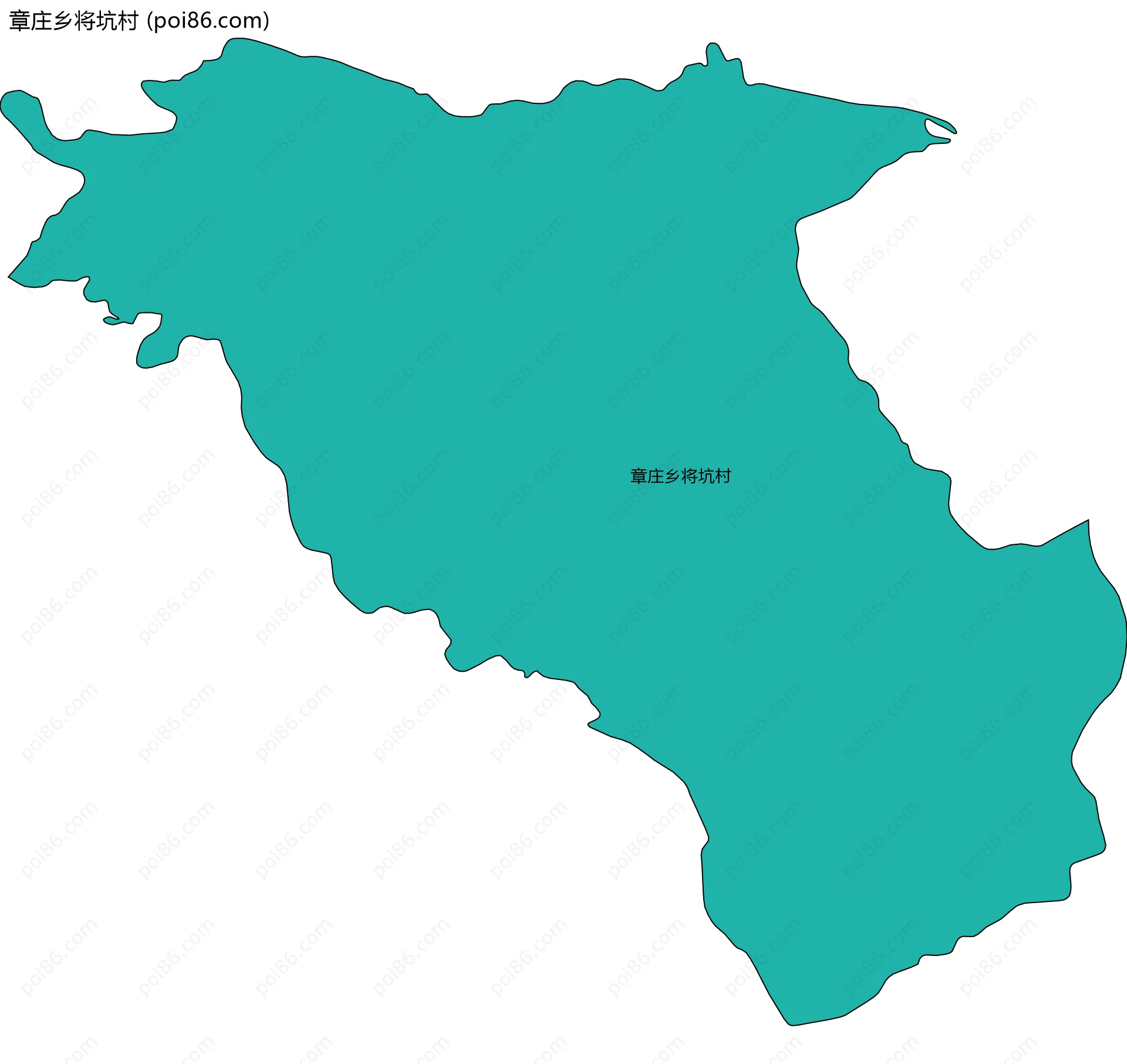 章庄乡将坑村边界地图