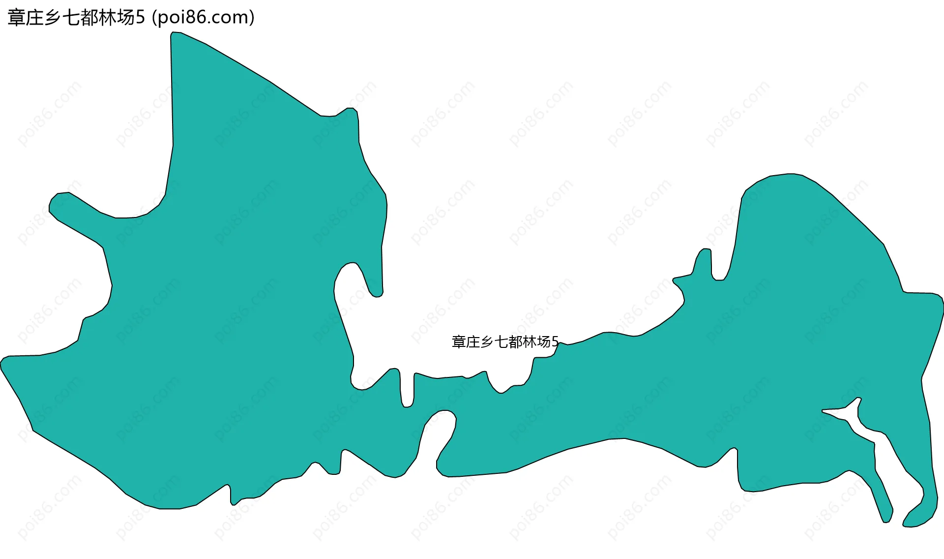 章庄乡七都林场5边界地图