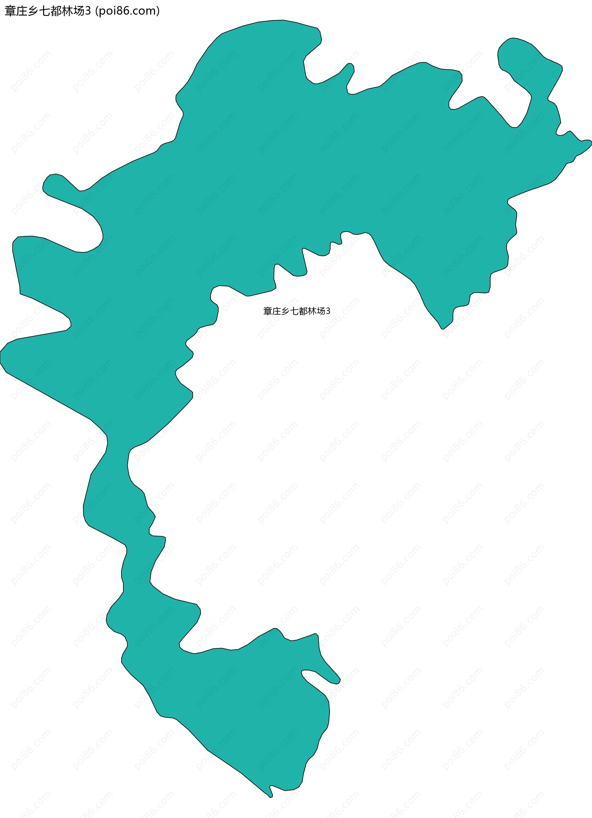 章庄乡七都林场3边界地图