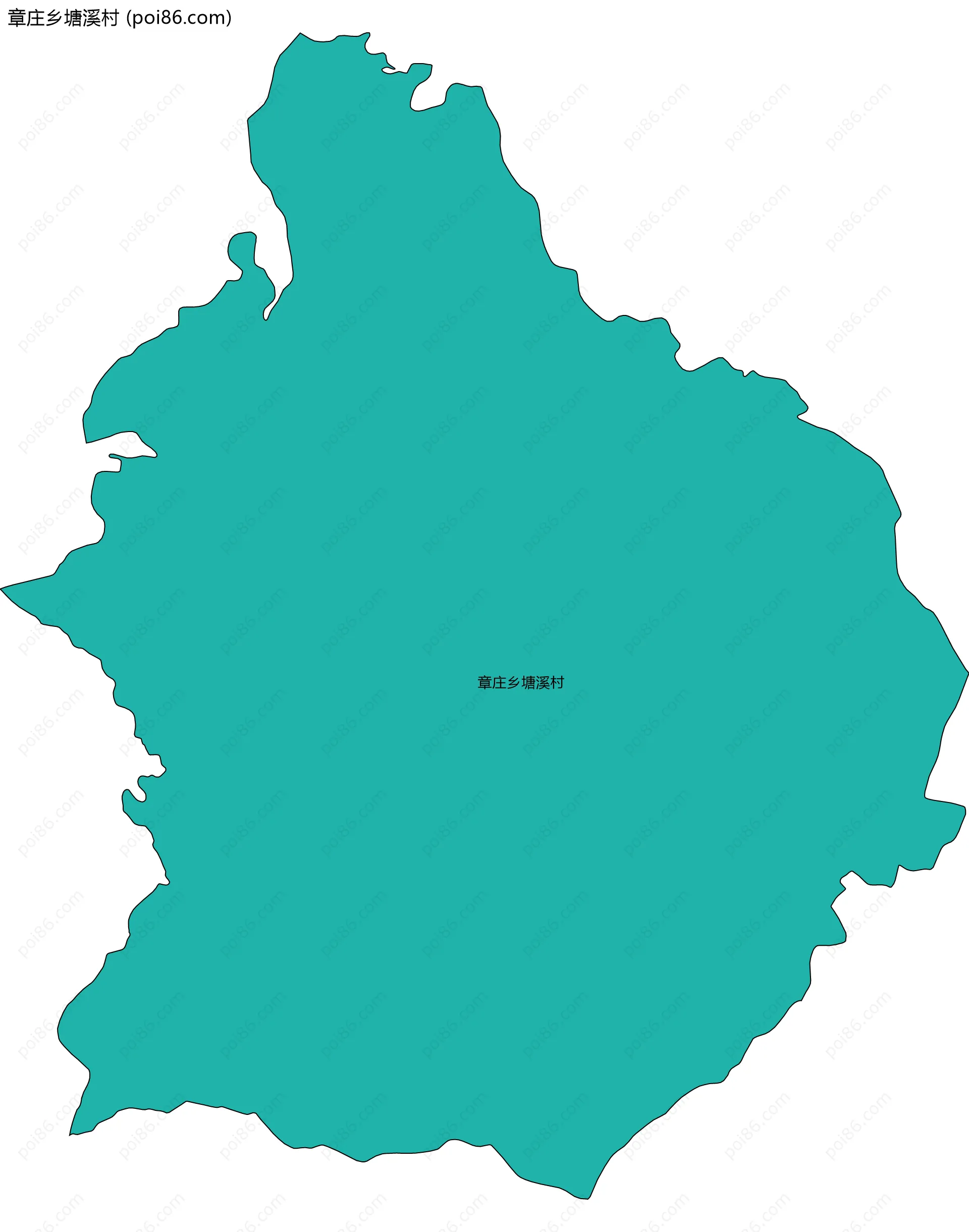 章庄乡塘溪村边界地图