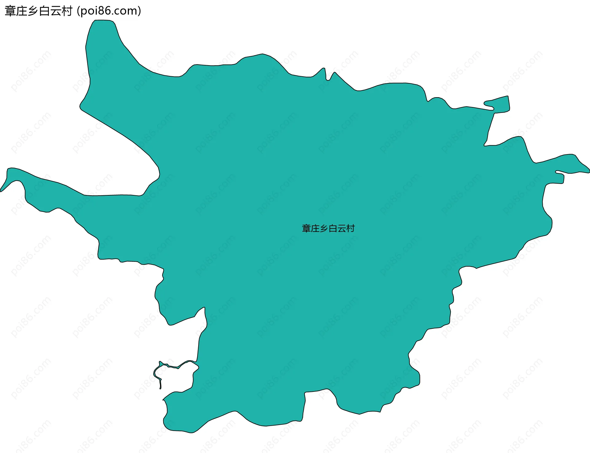 章庄乡白云村边界地图