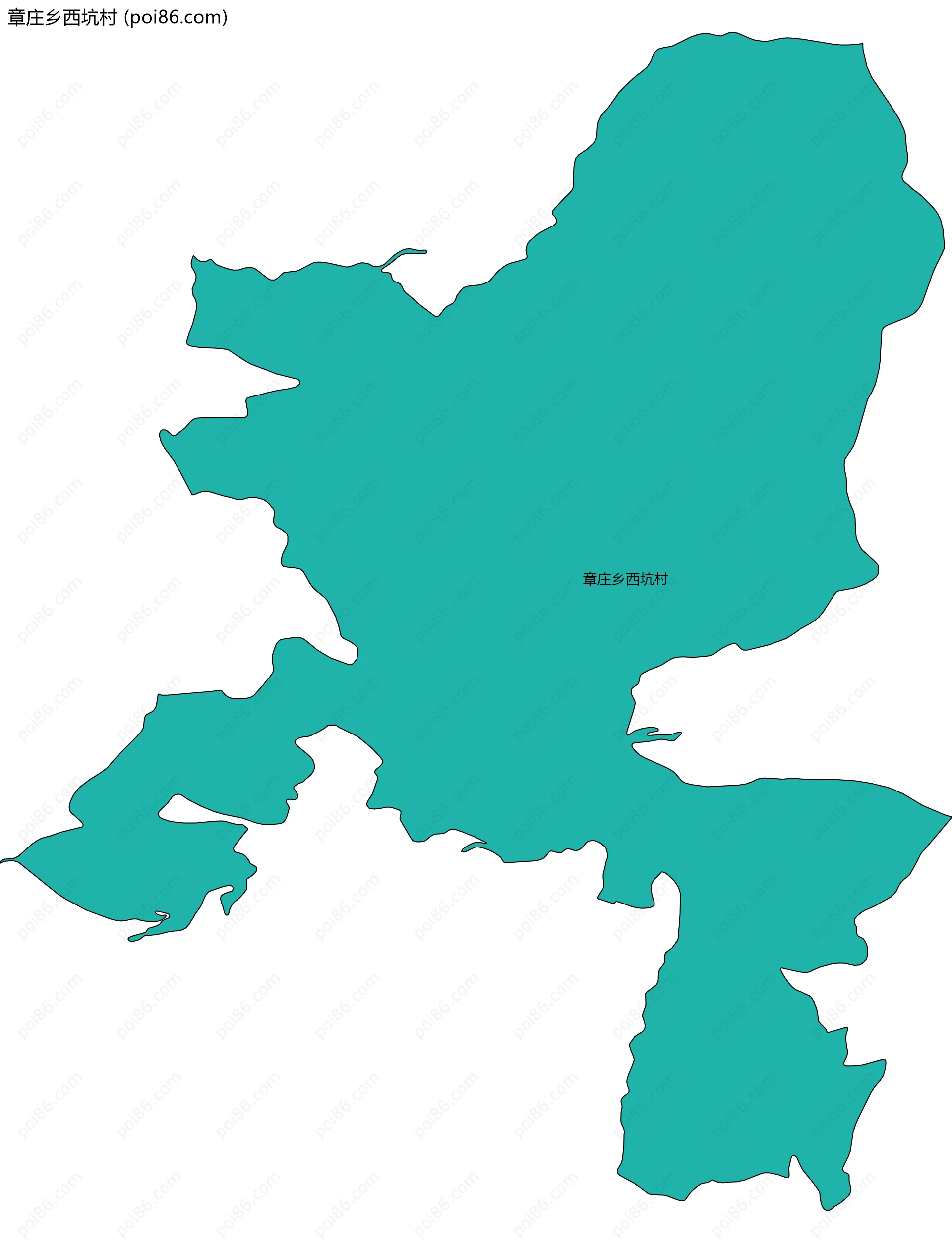 章庄乡西坑村边界地图