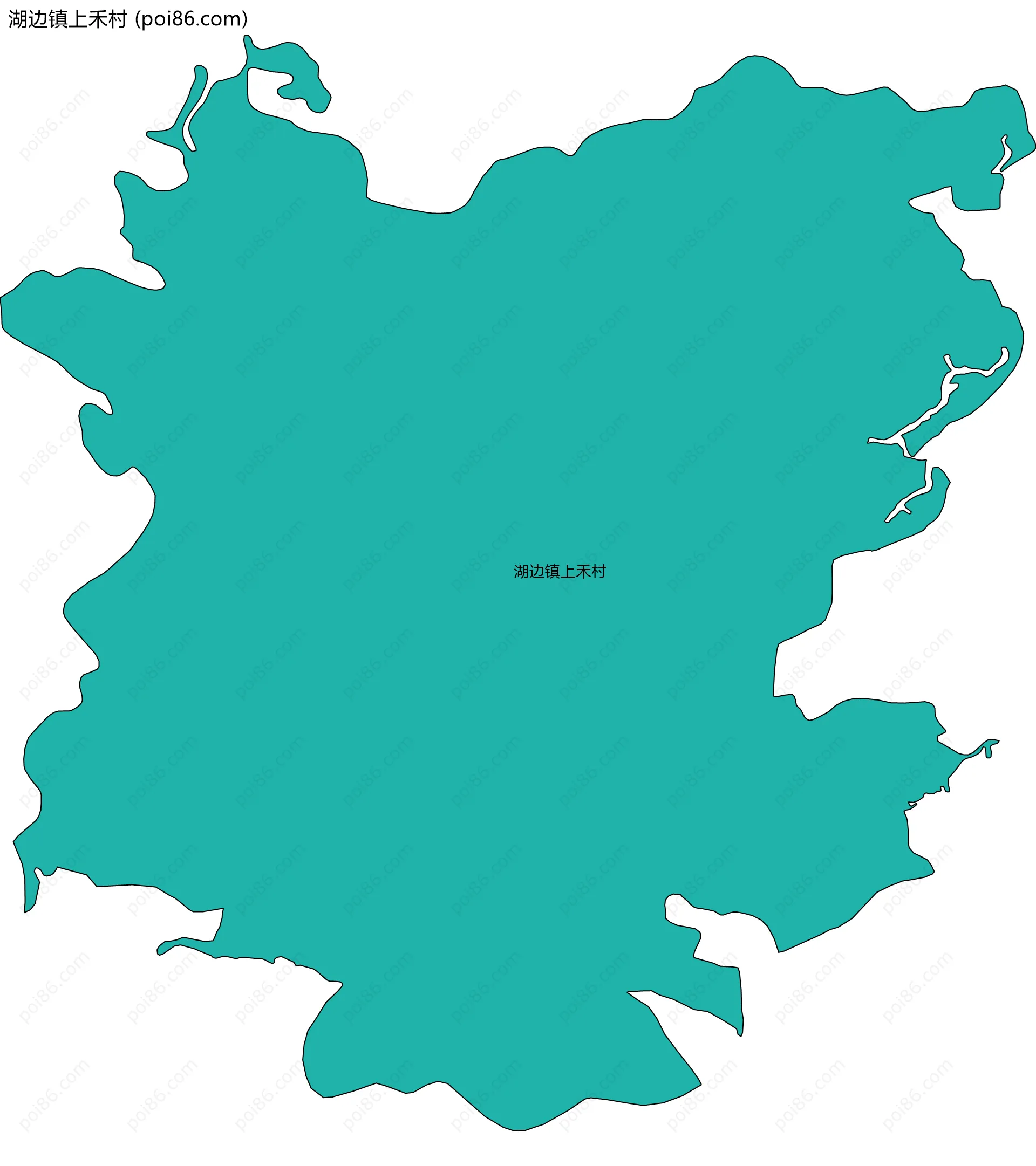 湖边镇上禾村边界地图