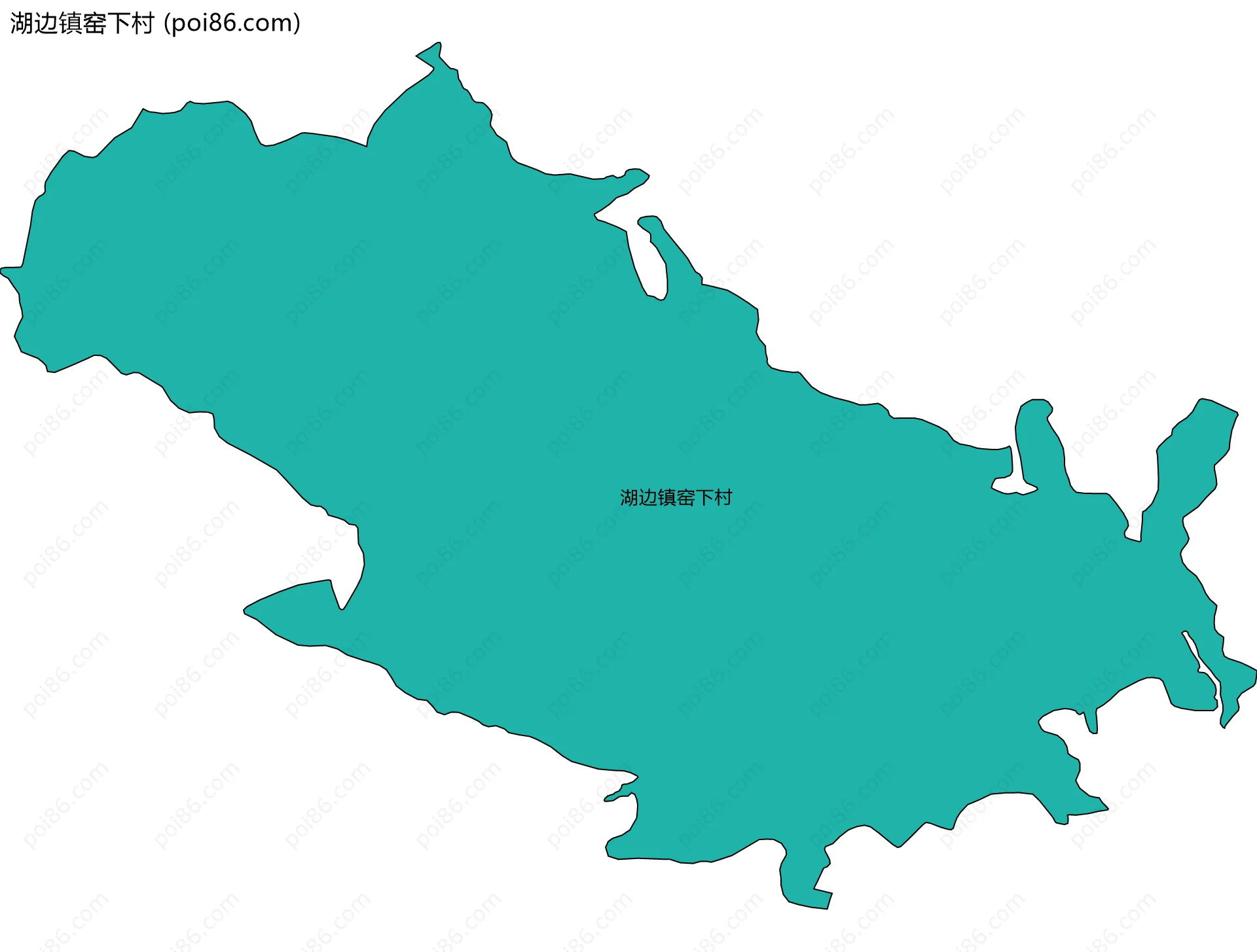 湖边镇窑下村边界地图