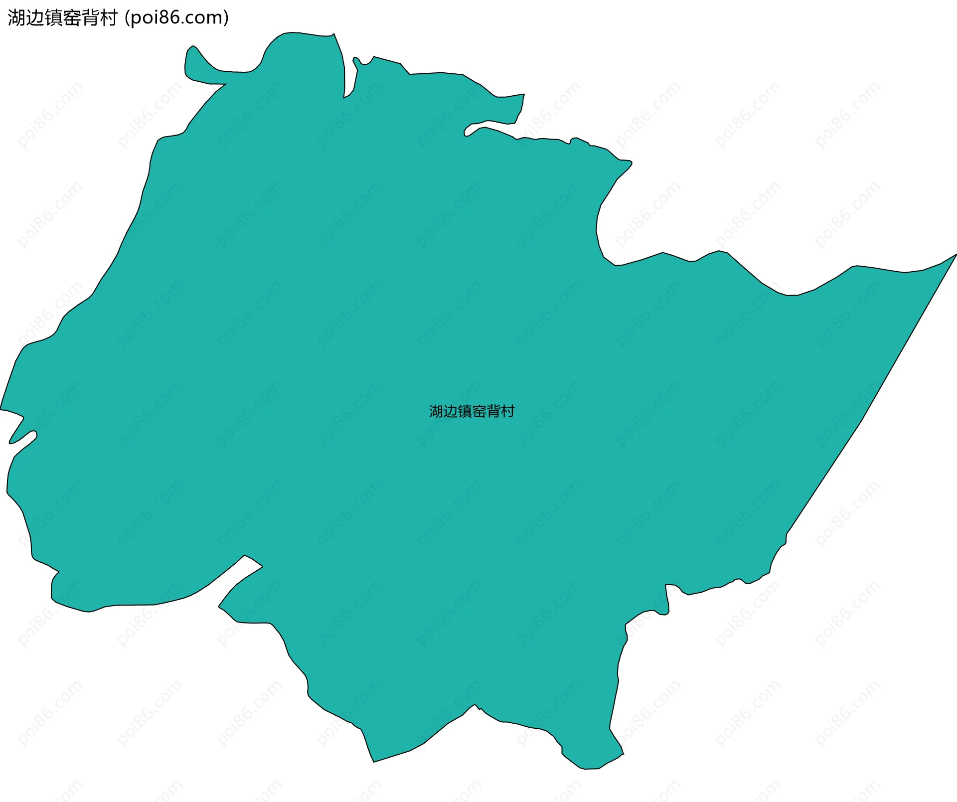 湖边镇窑背村边界地图