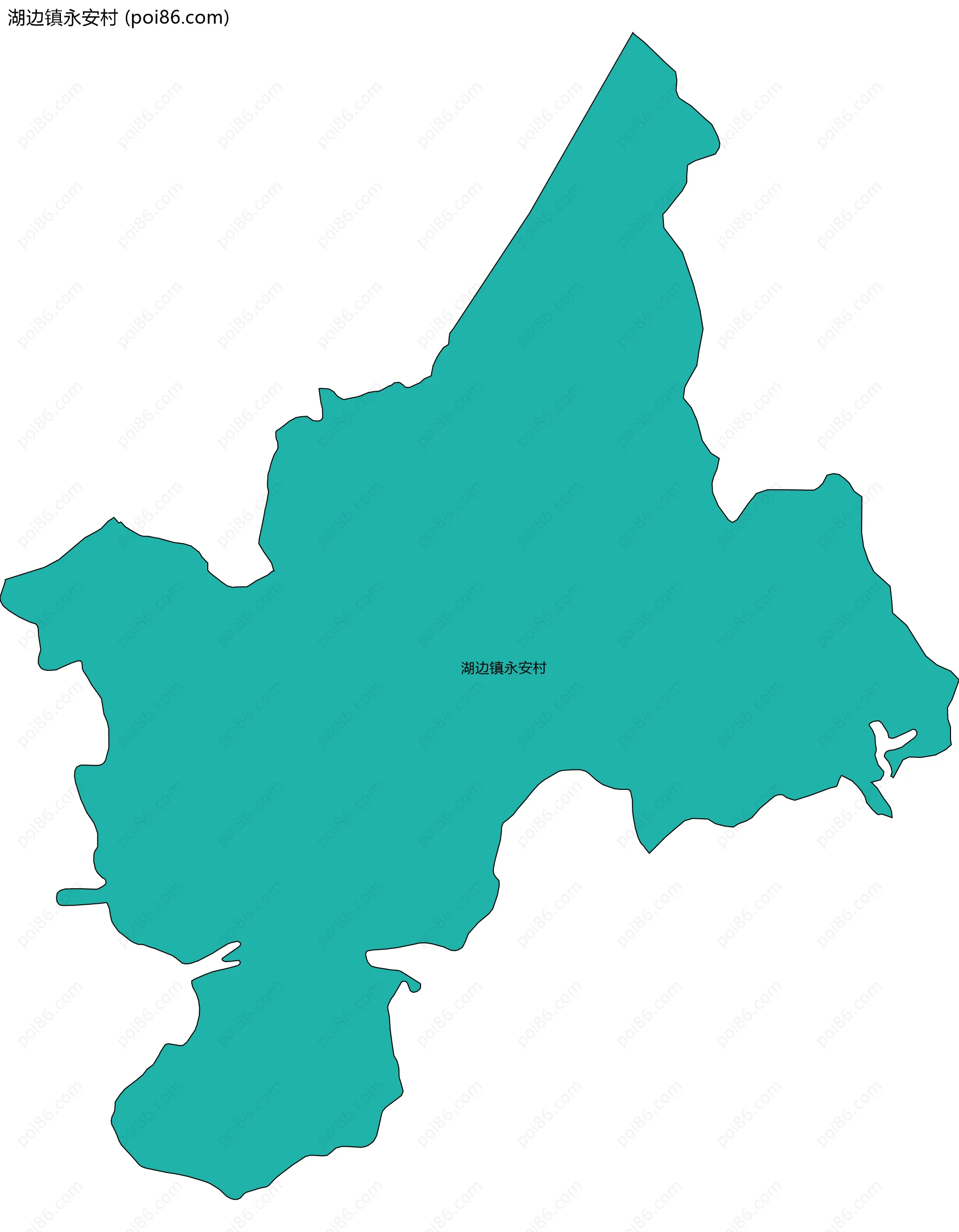 湖边镇永安村边界地图