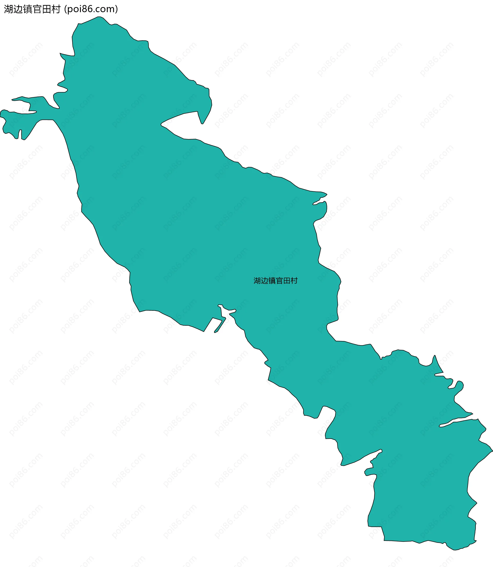 湖边镇官田村边界地图