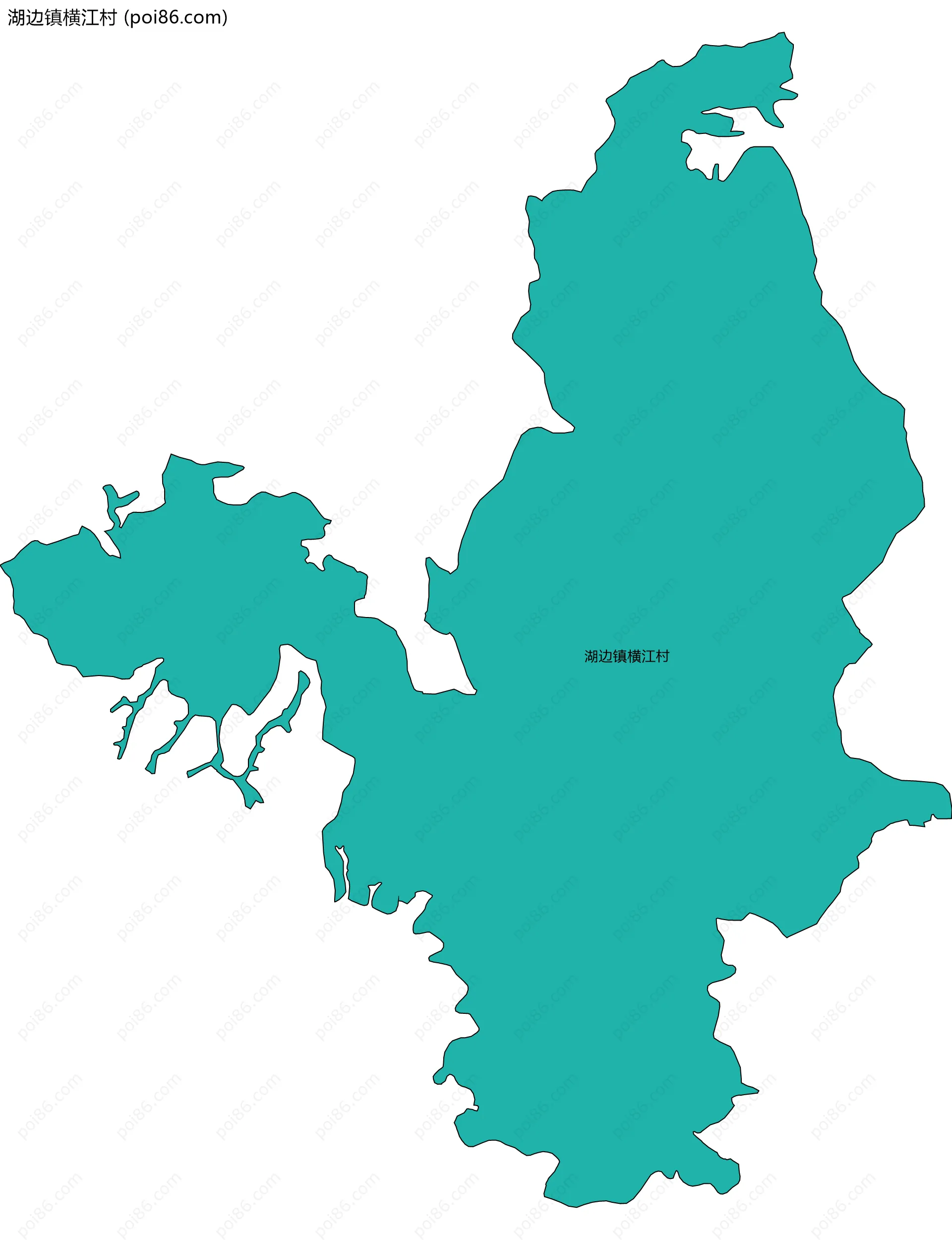 湖边镇横江村边界地图