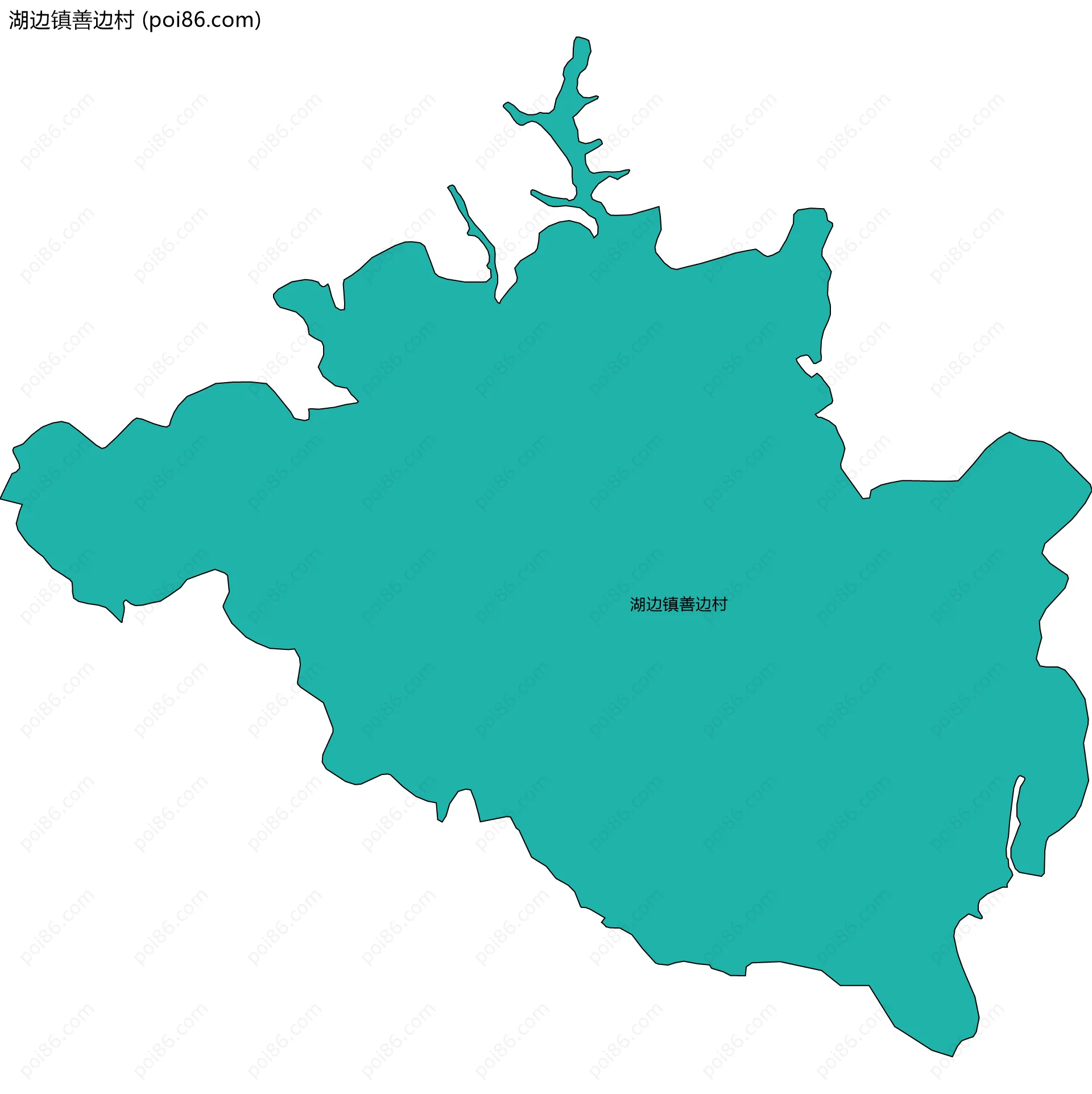 湖边镇善边村边界地图