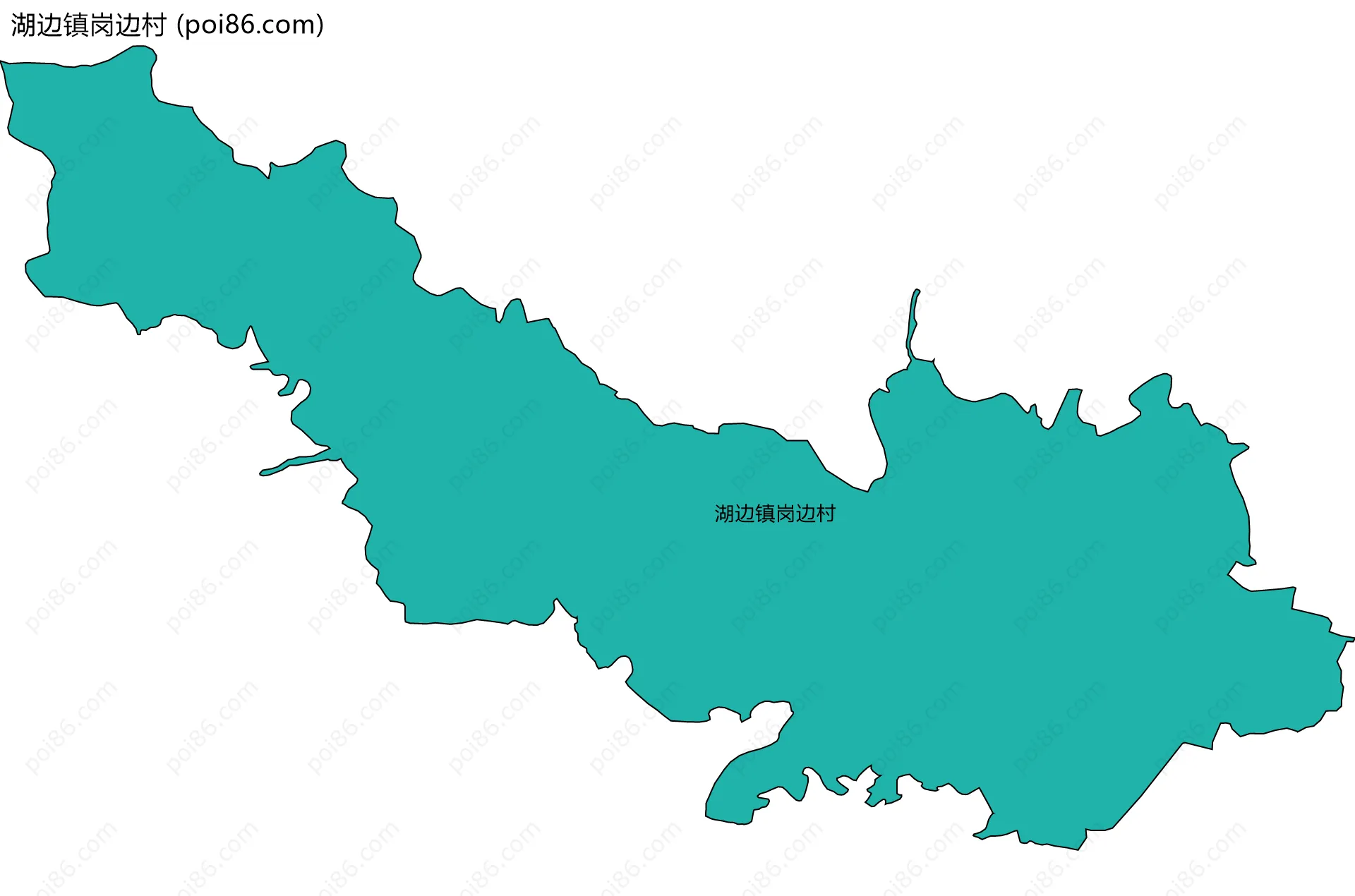 湖边镇岗边村边界地图