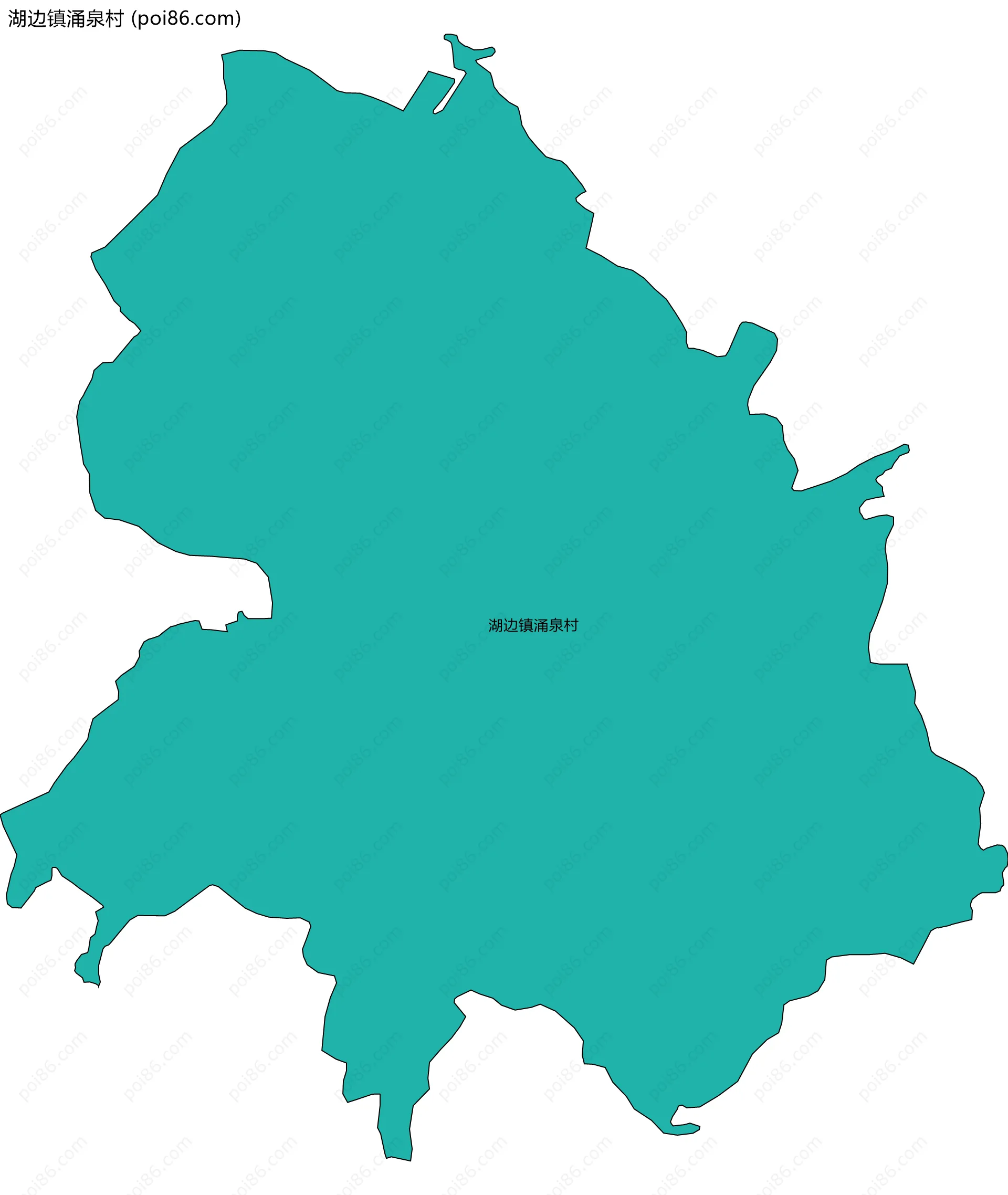 湖边镇涌泉村边界地图