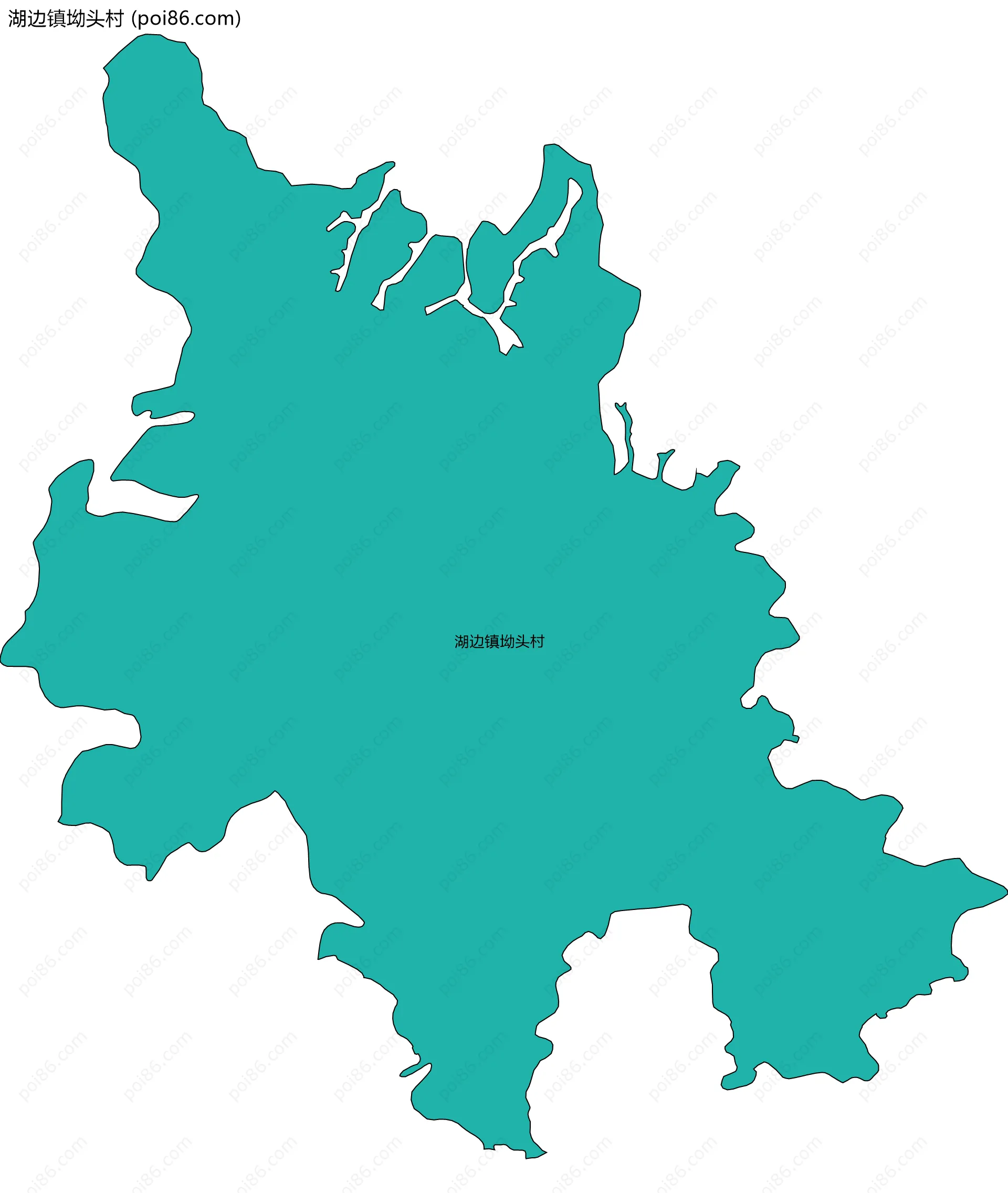 湖边镇坳头村边界地图
