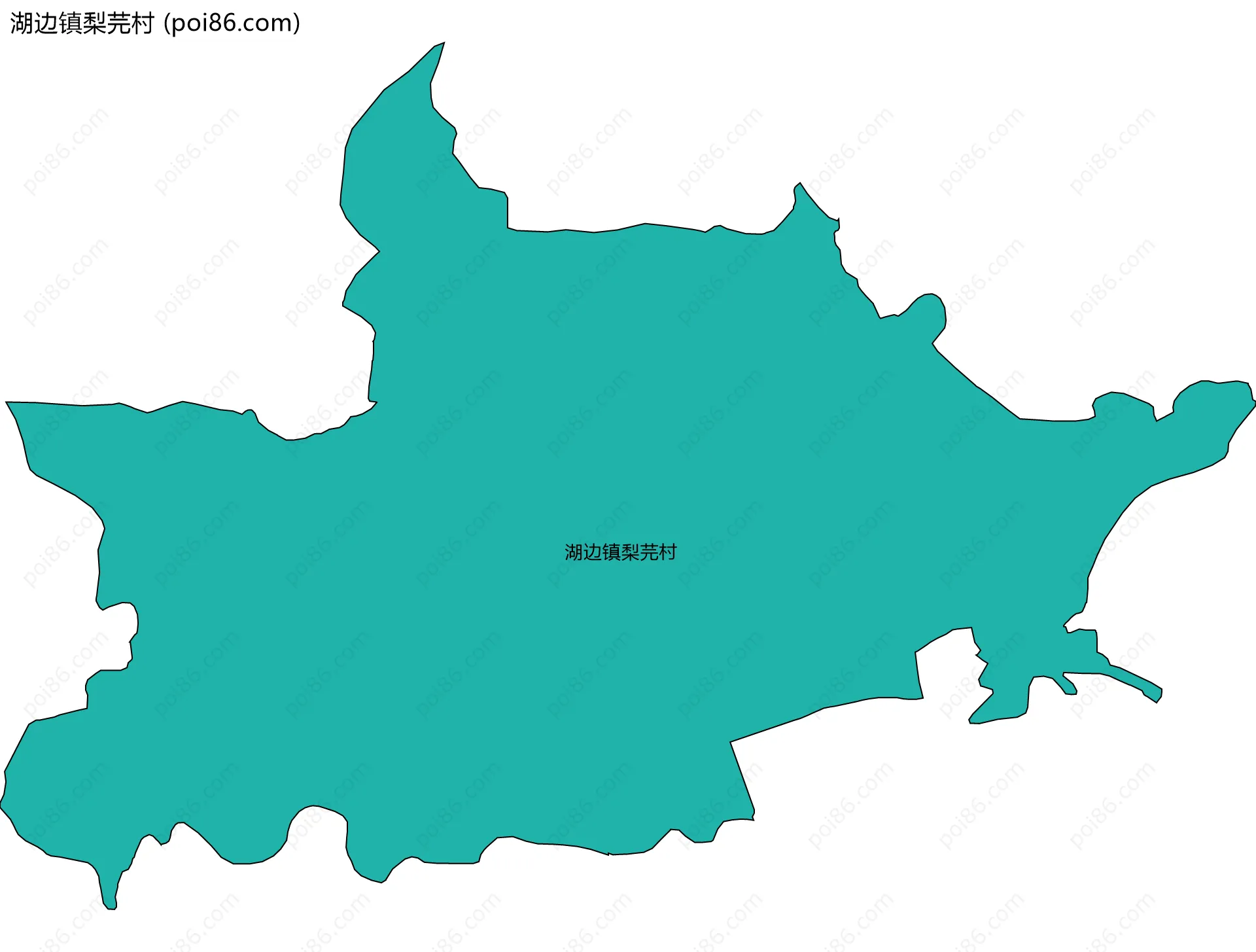 湖边镇梨芫村边界地图