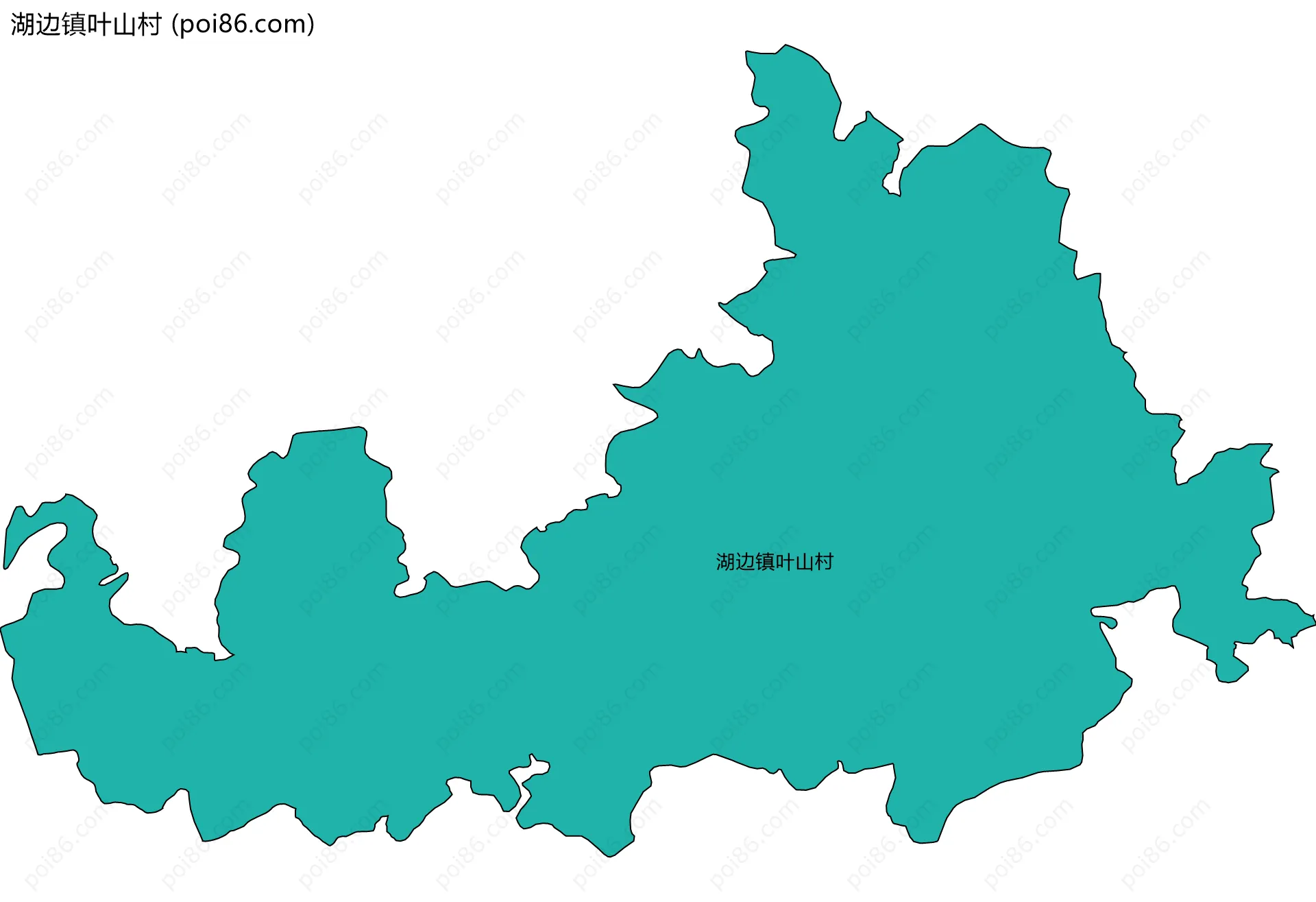 湖边镇叶山村边界地图