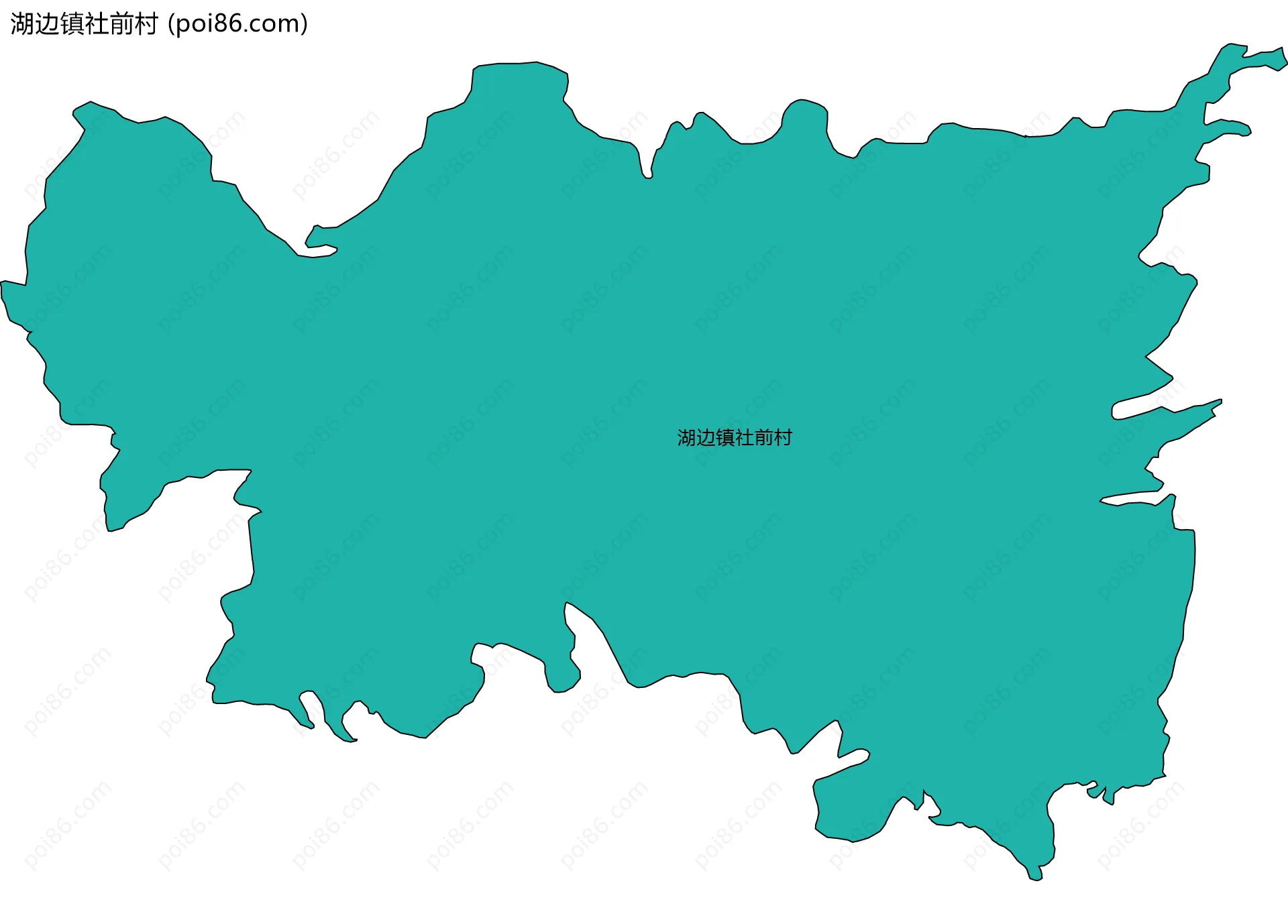 湖边镇社前村边界地图