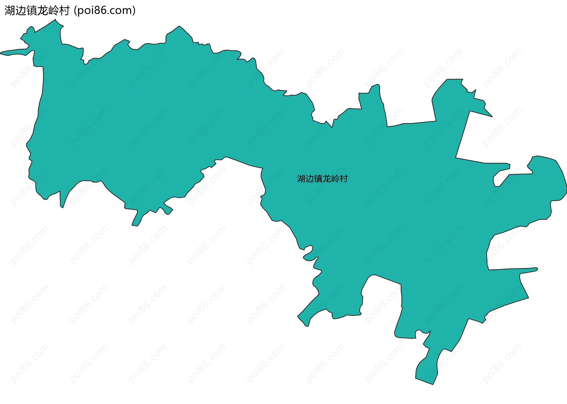 湖边镇龙岭村边界地图