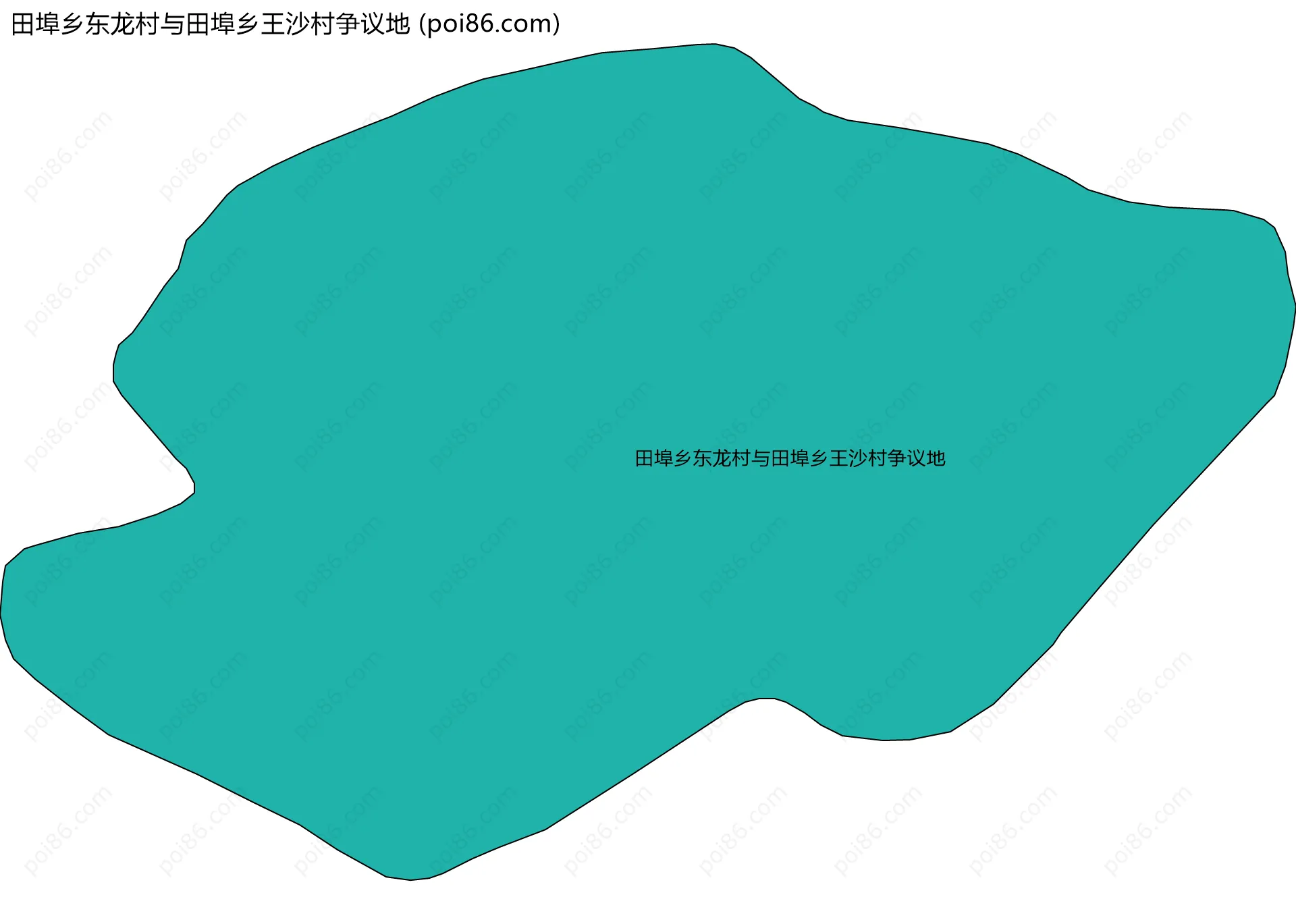田埠乡东龙村与田埠乡王沙村争议地边界地图