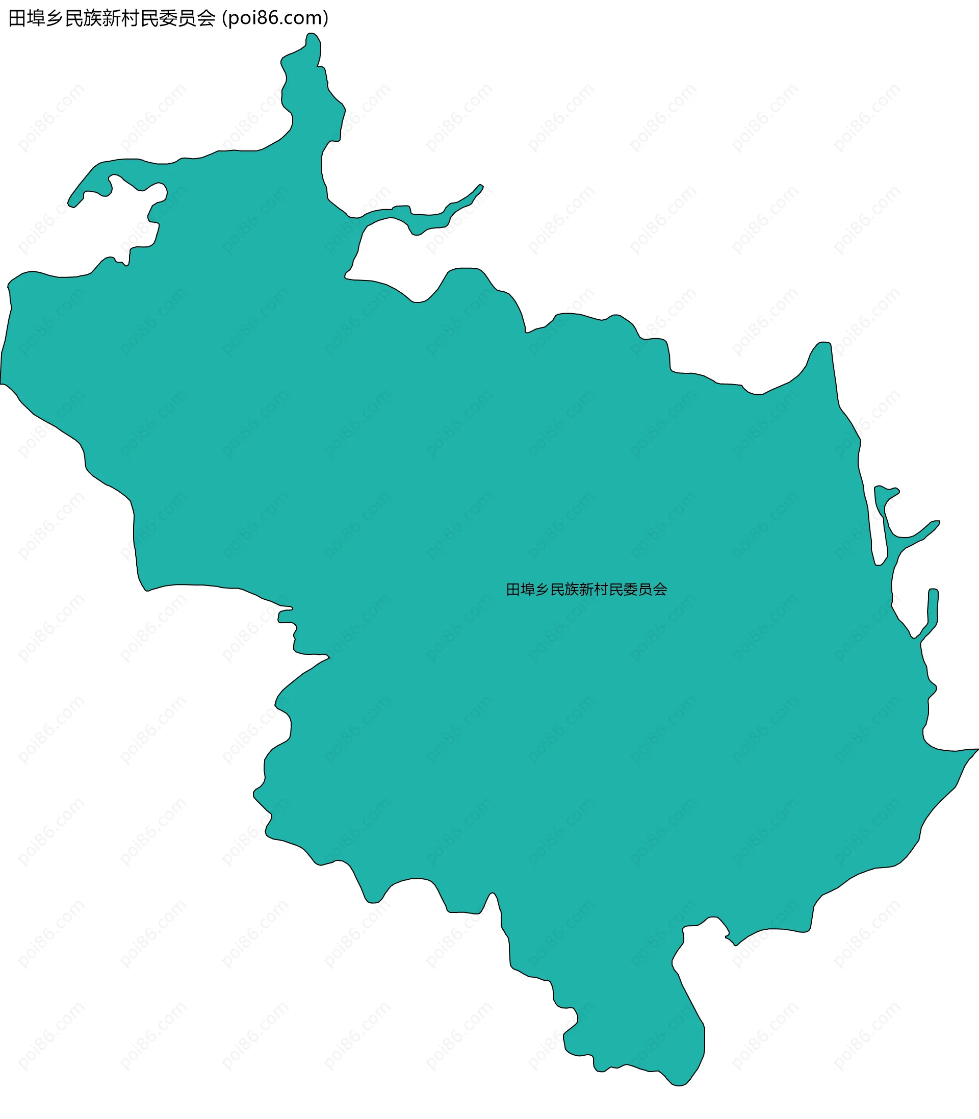 田埠乡民族新村民委员会边界地图