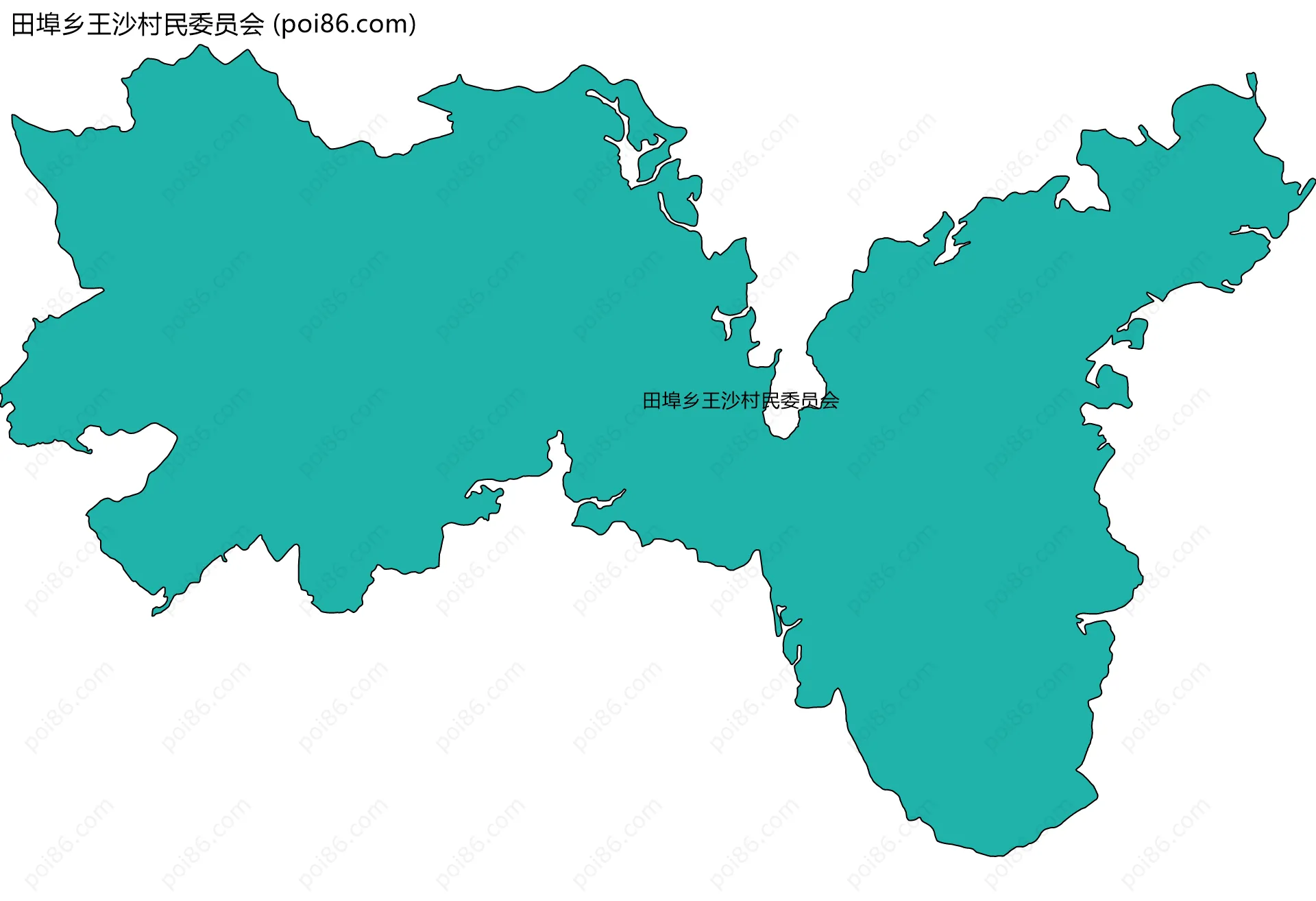 田埠乡王沙村民委员会边界地图