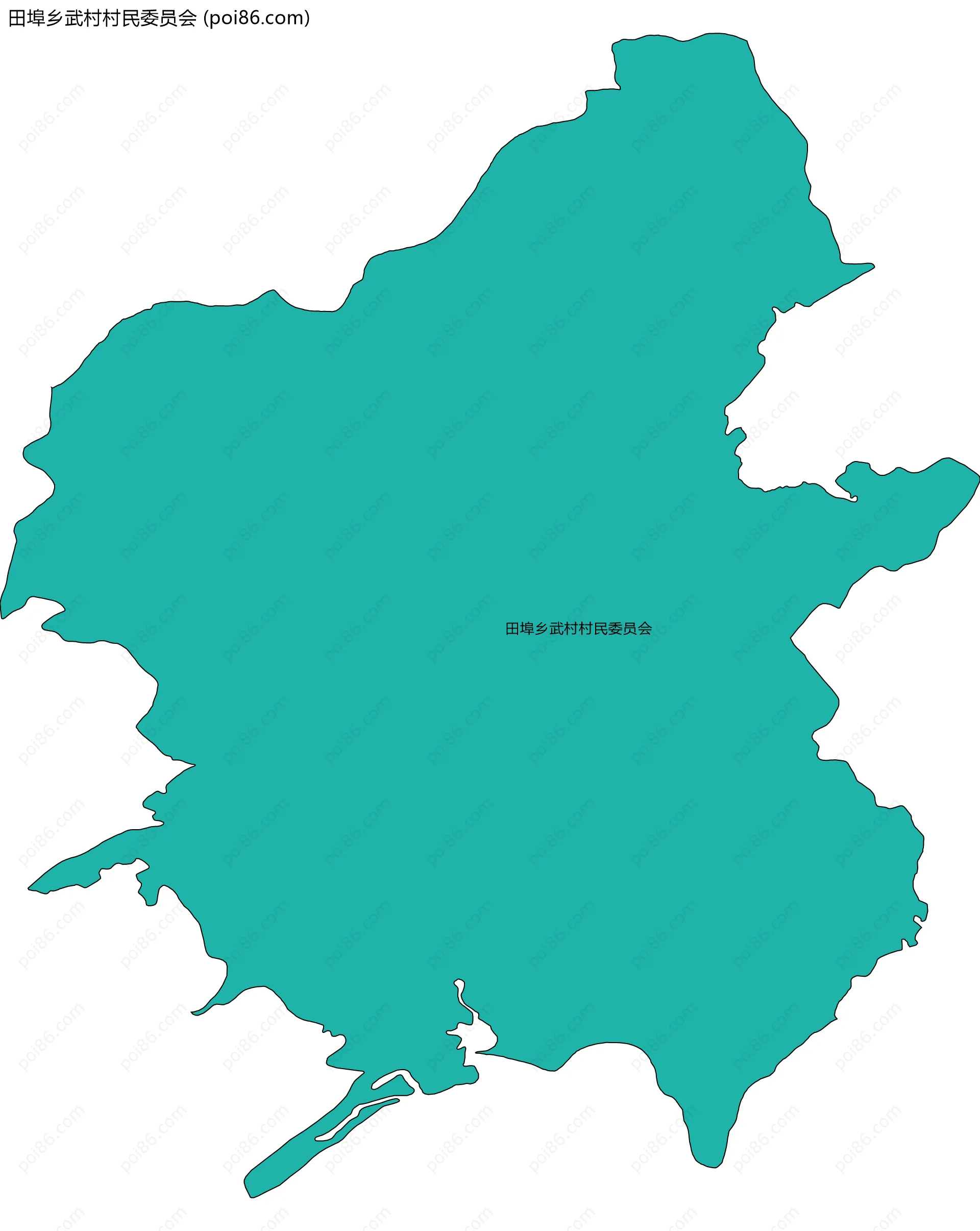 田埠乡武村村民委员会边界地图