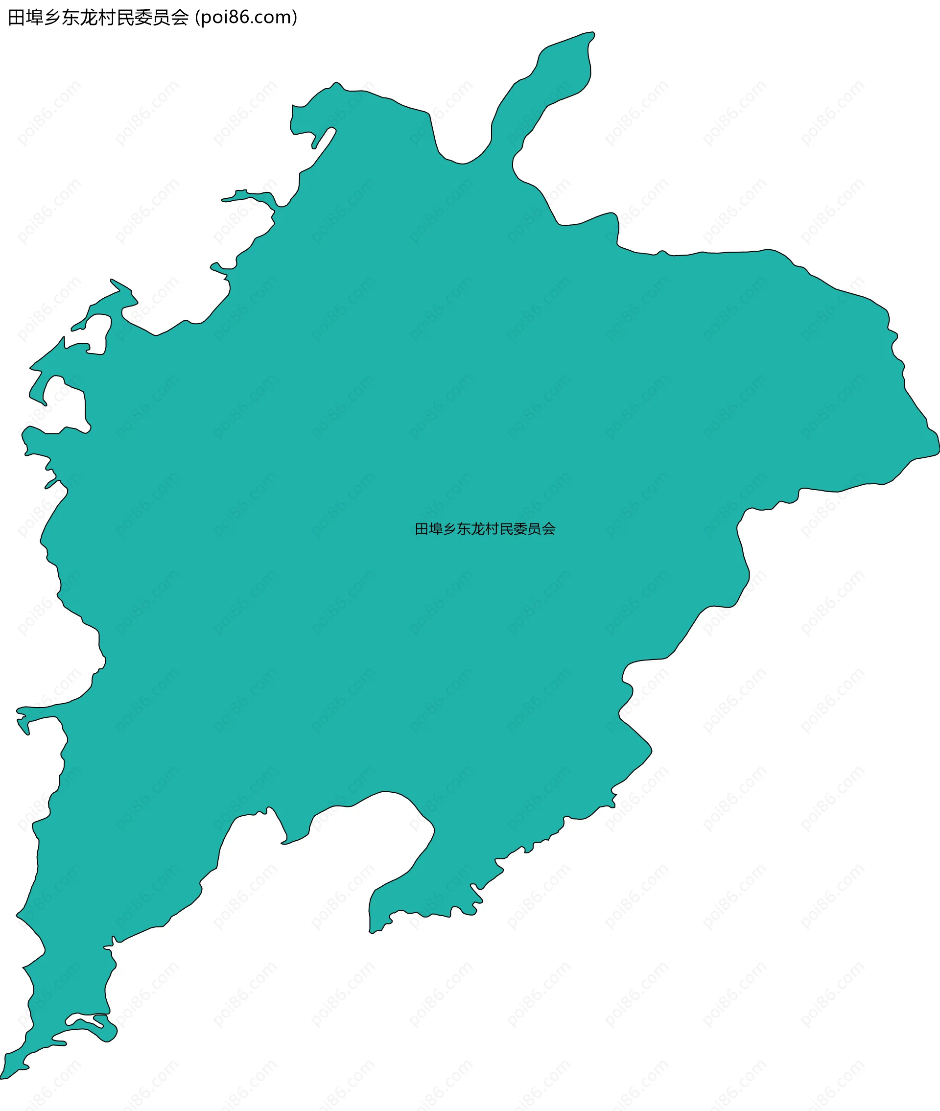 田埠乡东龙村民委员会边界地图