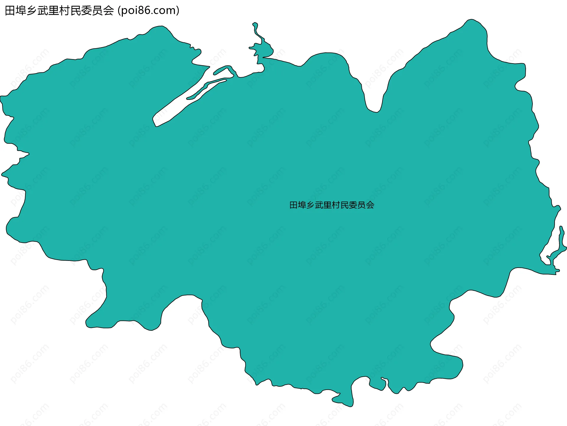 田埠乡武里村民委员会边界地图