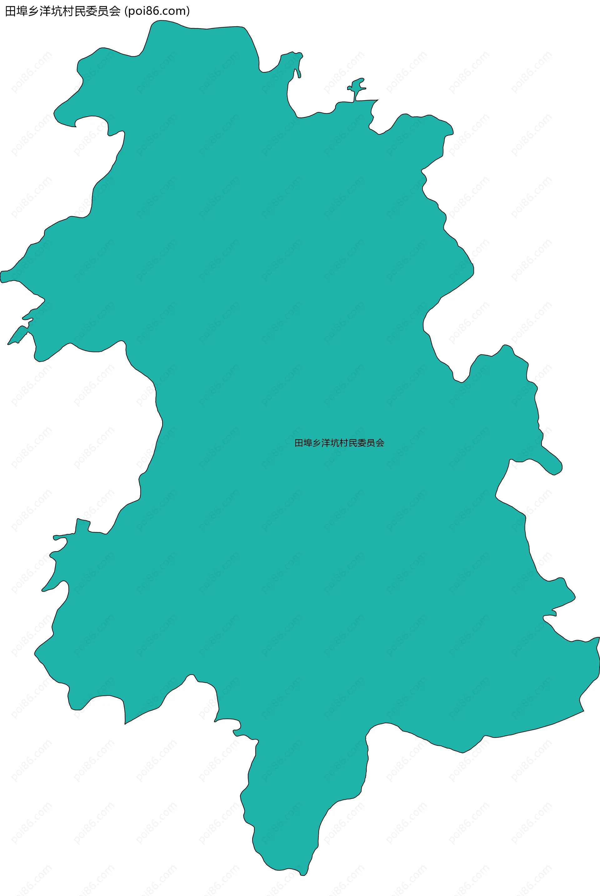 田埠乡洋坑村民委员会边界地图