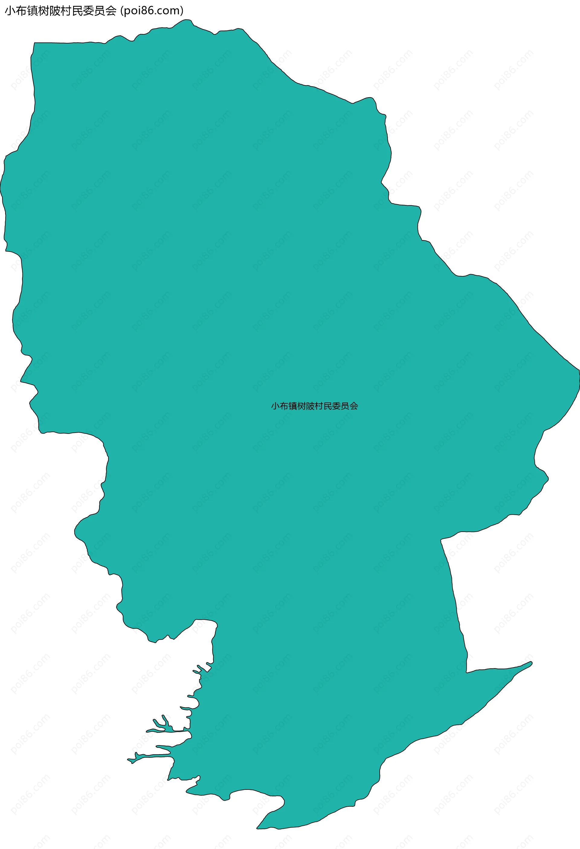 小布镇树陂村民委员会边界地图