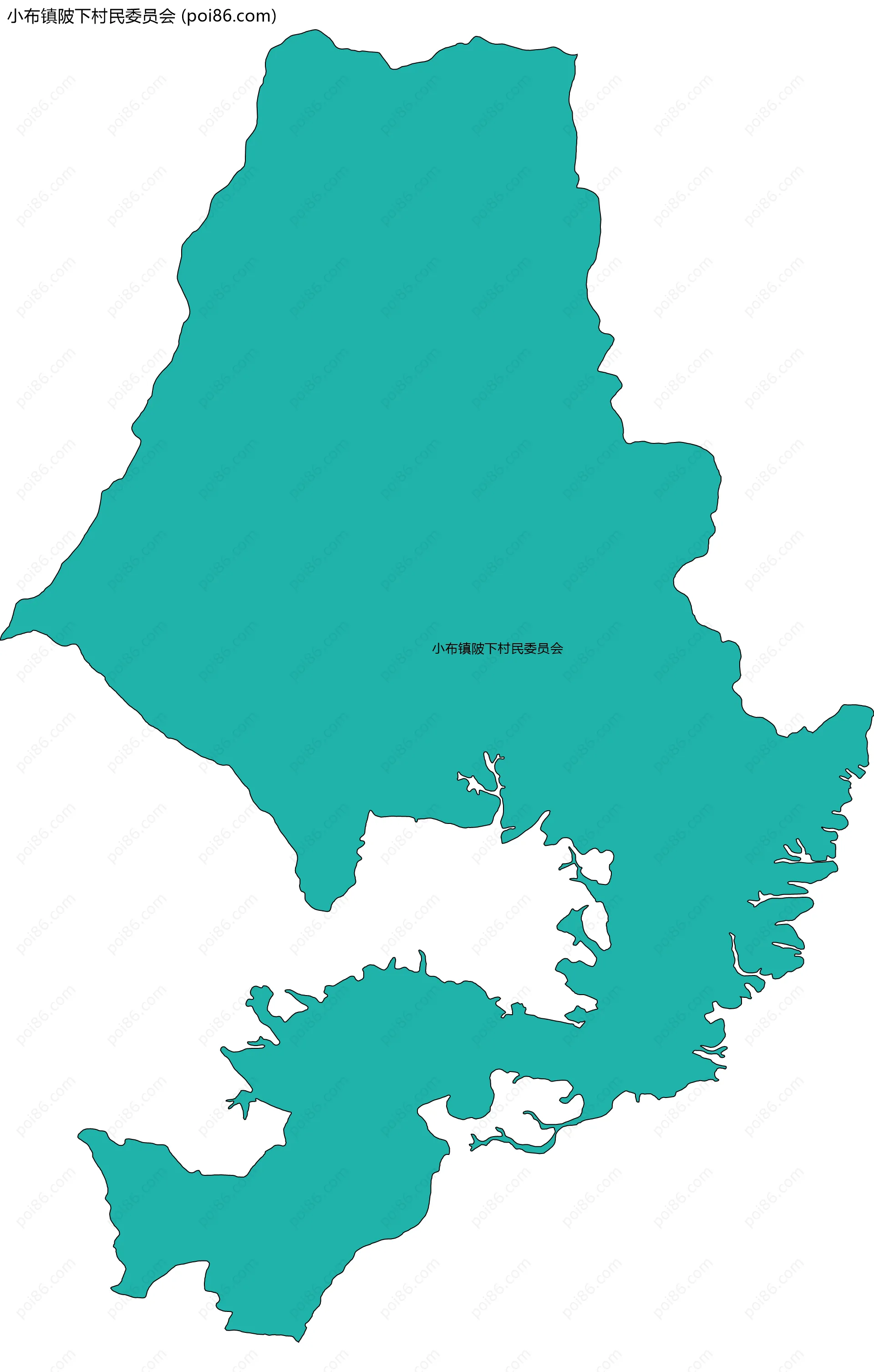 小布镇陂下村民委员会边界地图