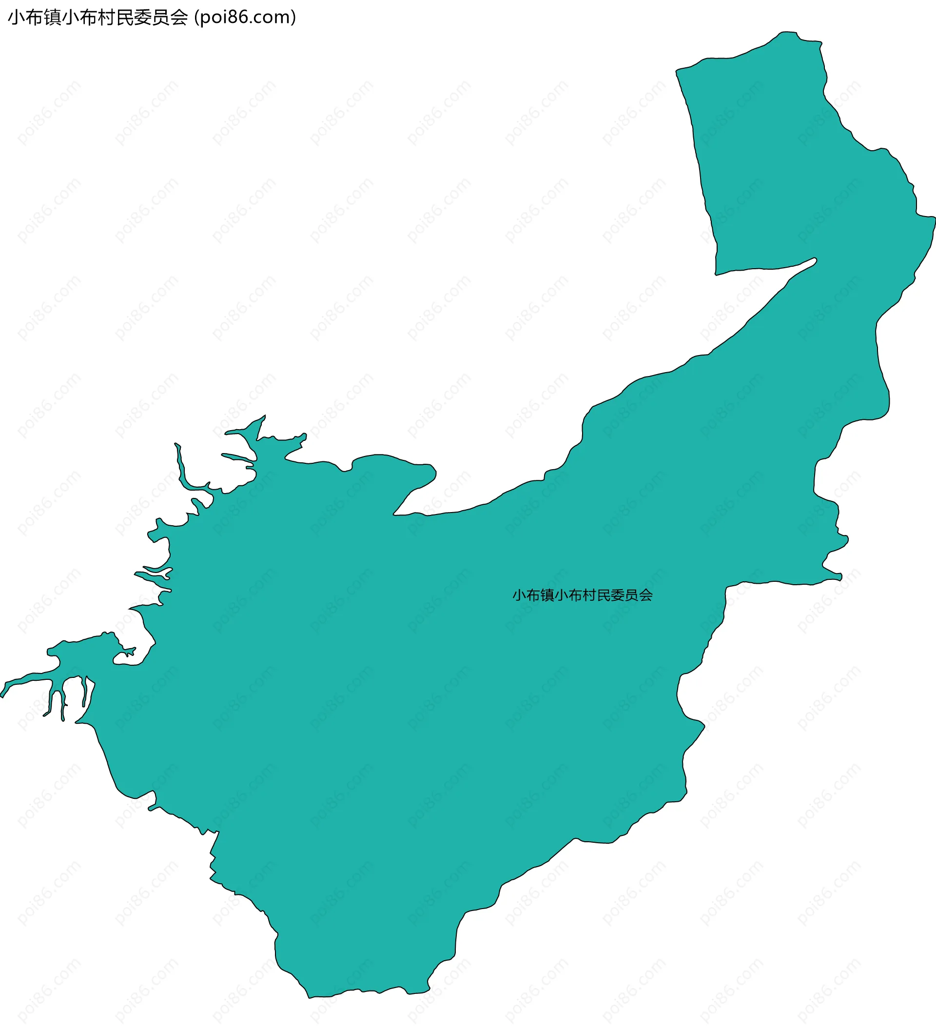 小布镇小布村民委员会边界地图