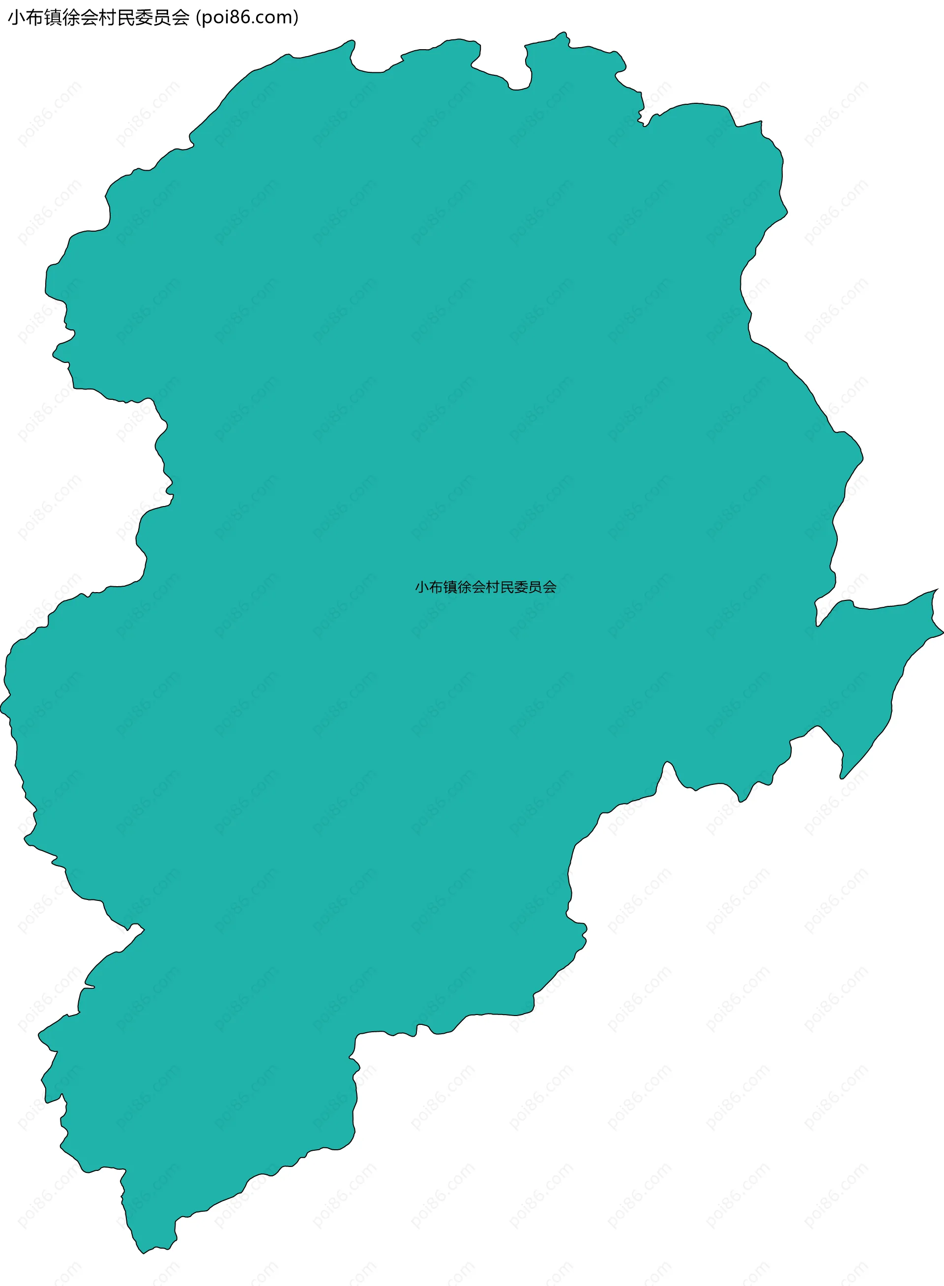 小布镇徐会村民委员会边界地图